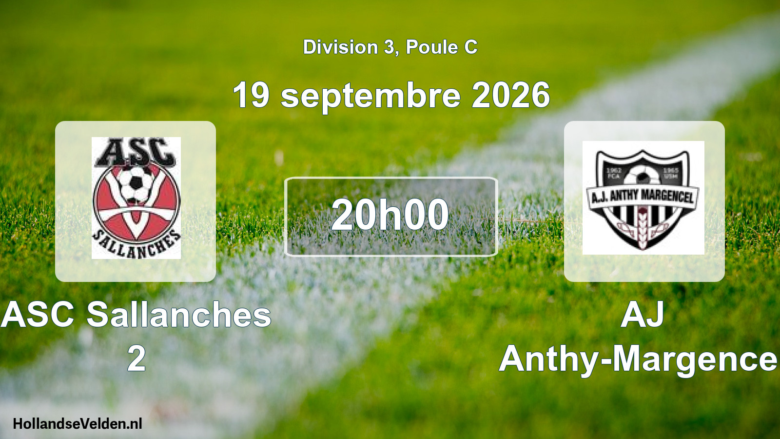 Match programmé: ASC Sallanches 2 - AJ Anthy-Margencel (19 septembre 2026)