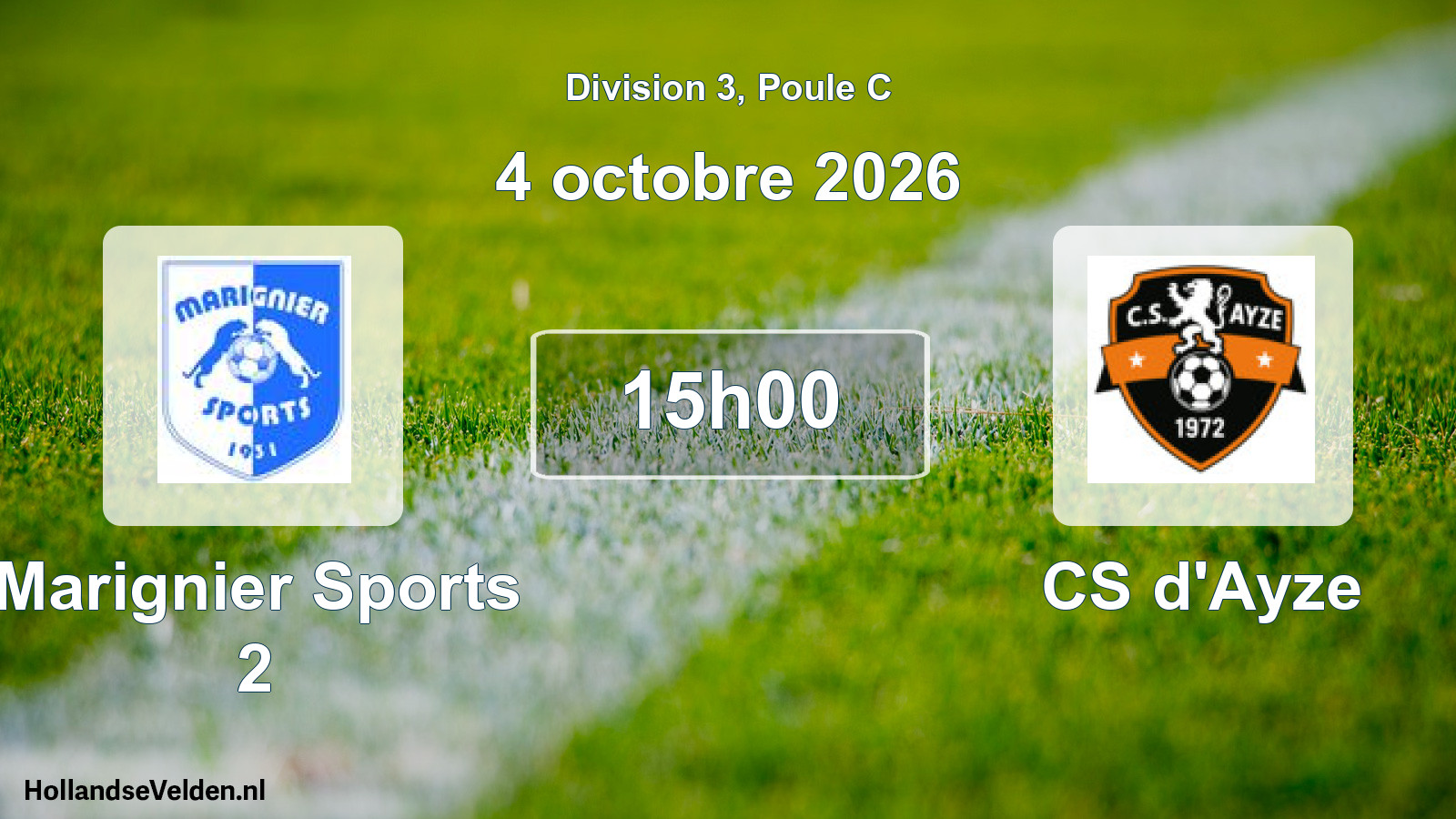 Scheduled Match: Marignier Sports 2 - CS d'Ayze (4 October 2026)