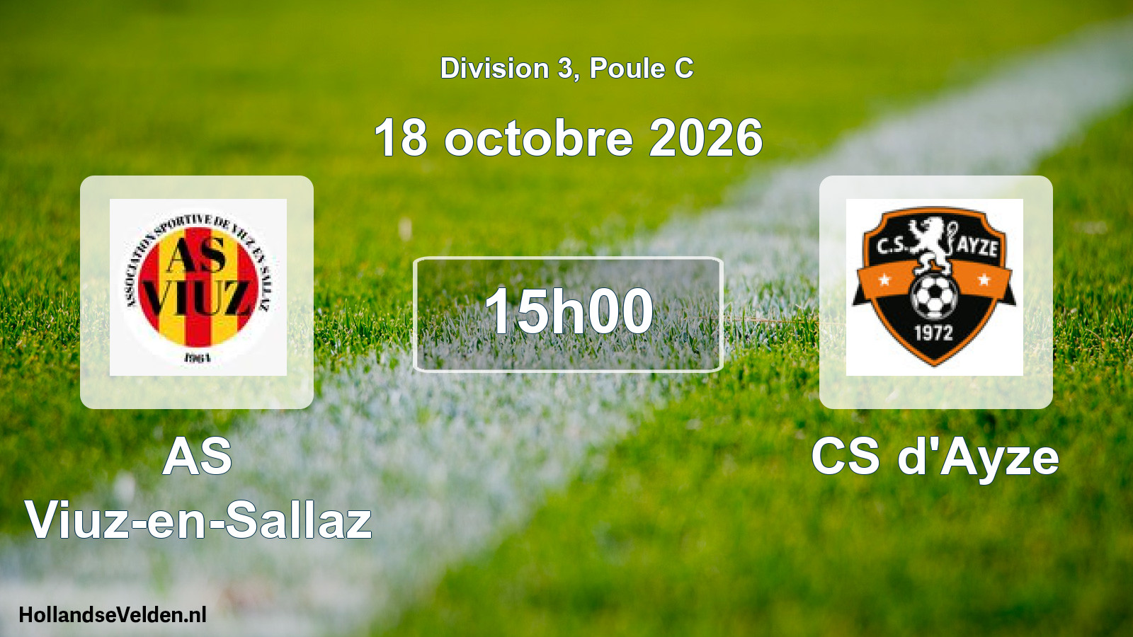 Match programmé: AS Viuz-en-Sallaz - CS d'Ayze (18 octobre 2026)