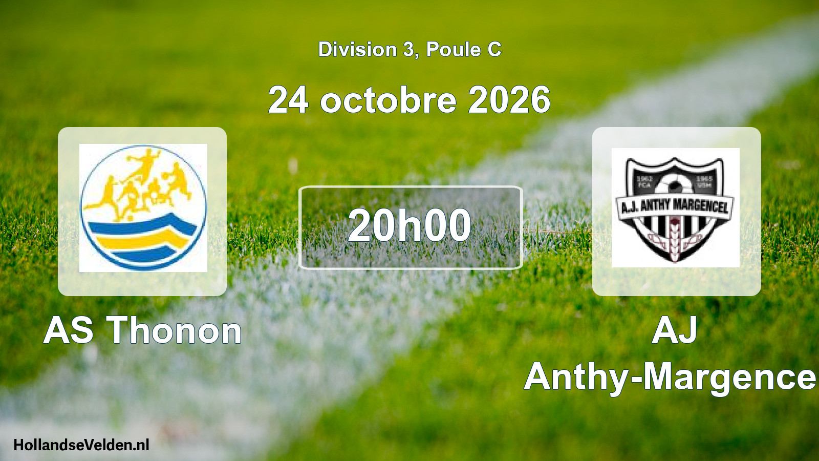 Match programmé: AS Thonon - AJ Anthy-Margencel (24 octobre 2026)