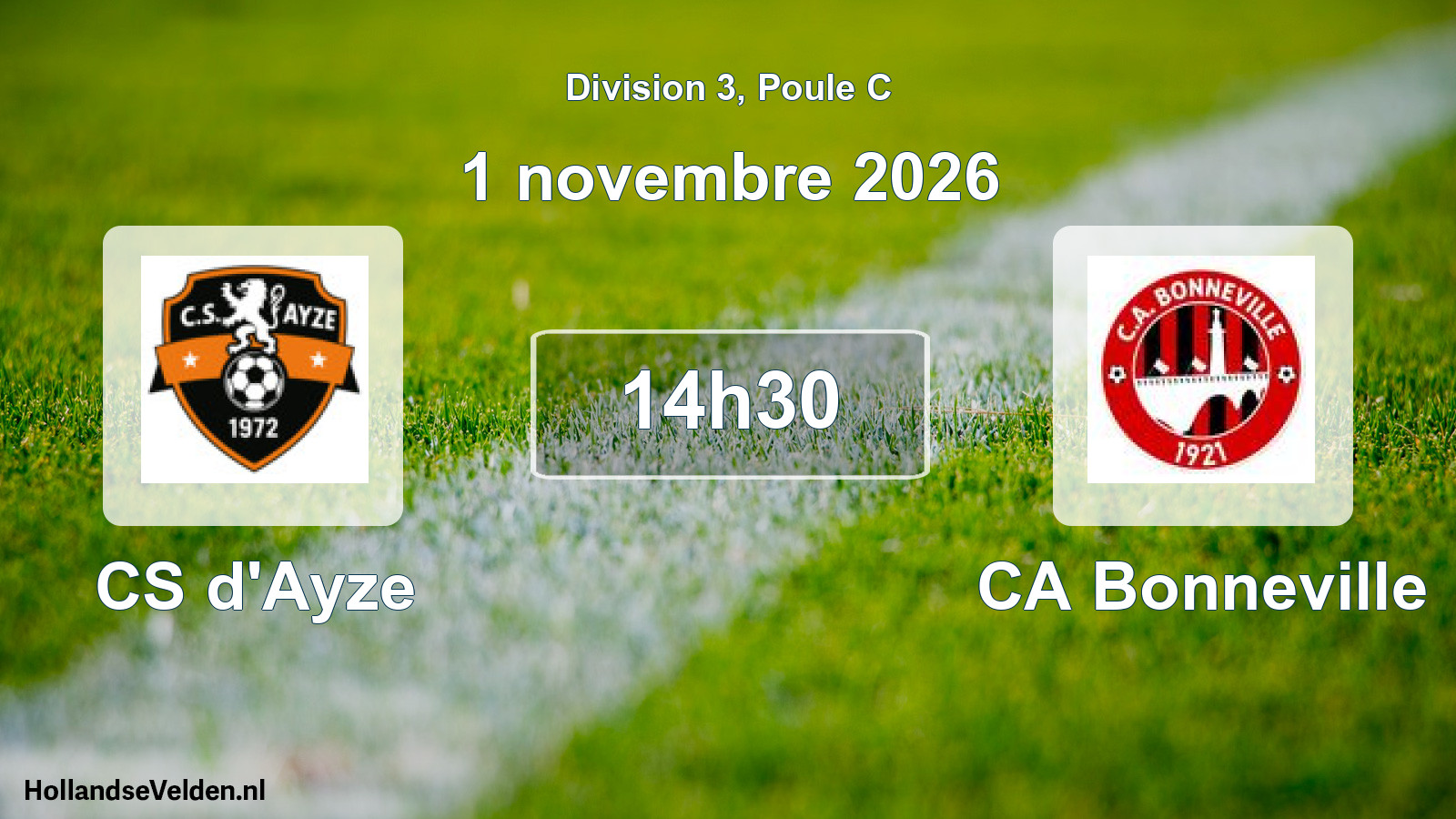 Match programmé: CS d'Ayze - CA Bonneville (1 novembre 2026)