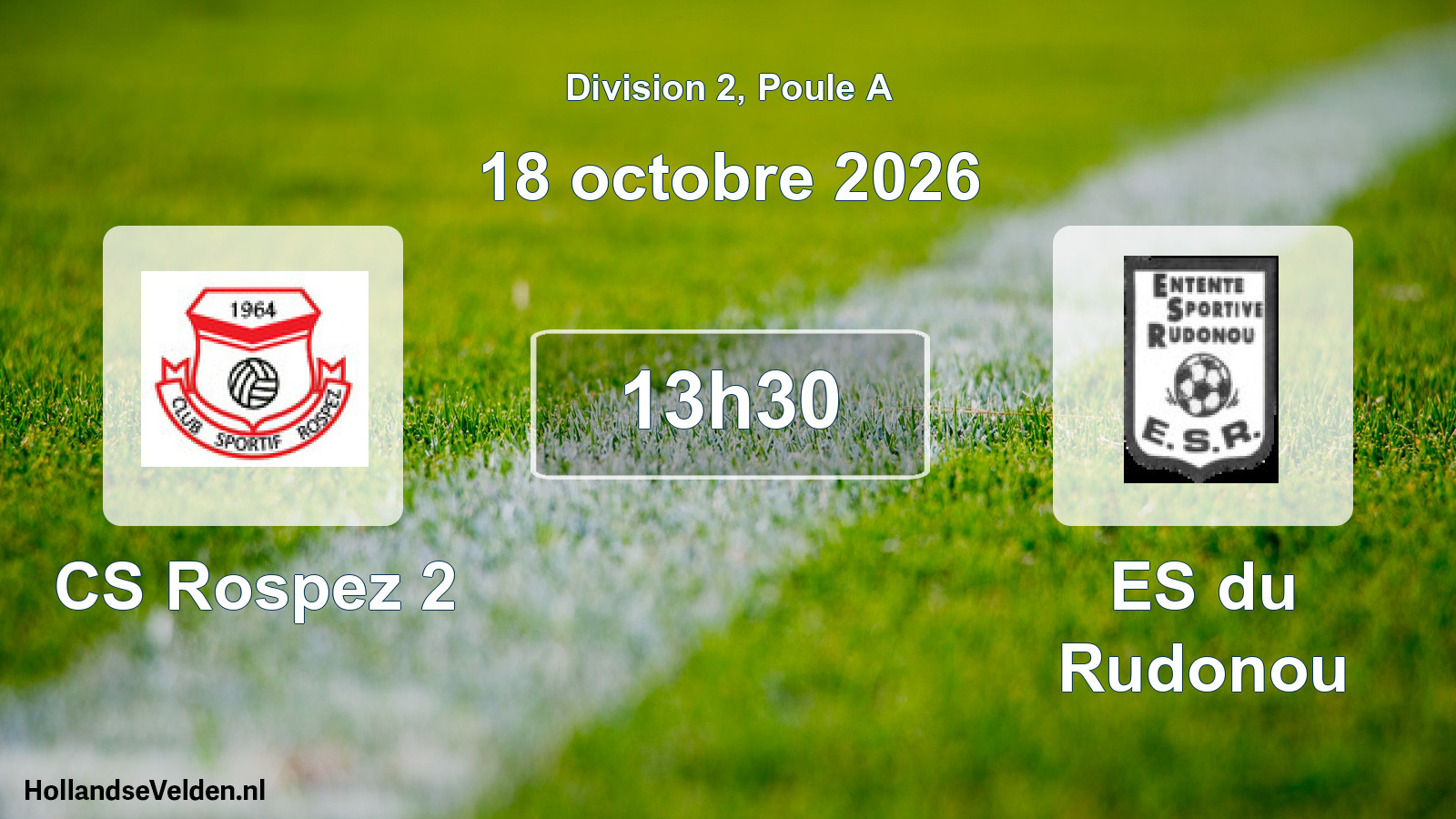 Match programmé: CS Rospez 2 - ES du Rudonou (18 octobre 2026)
