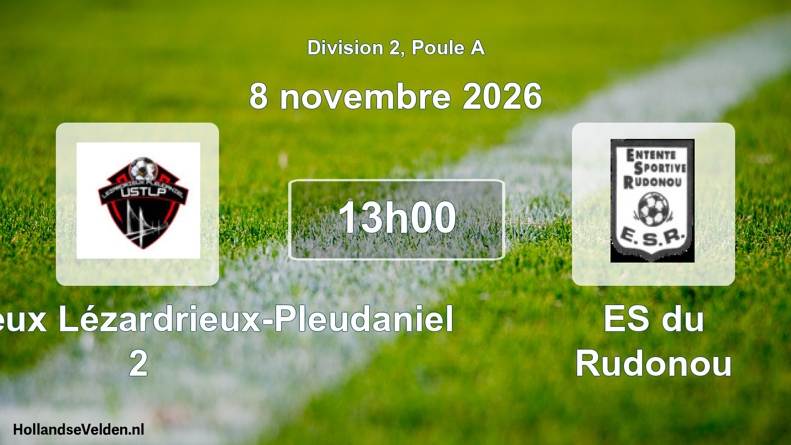 Match programmé: US du Trieux Lézardrieux-Pleudaniel 2 - ES du Rudonou (8 novembre 2026)