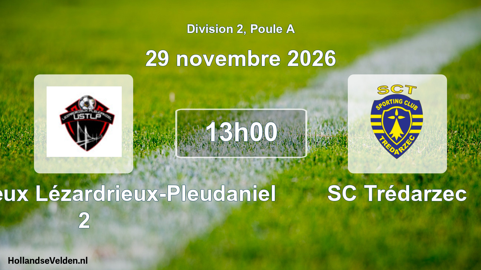 Match programmé: US du Trieux Lézardrieux-Pleudaniel 2 - SC Trédarzec (29 novembre 2026)