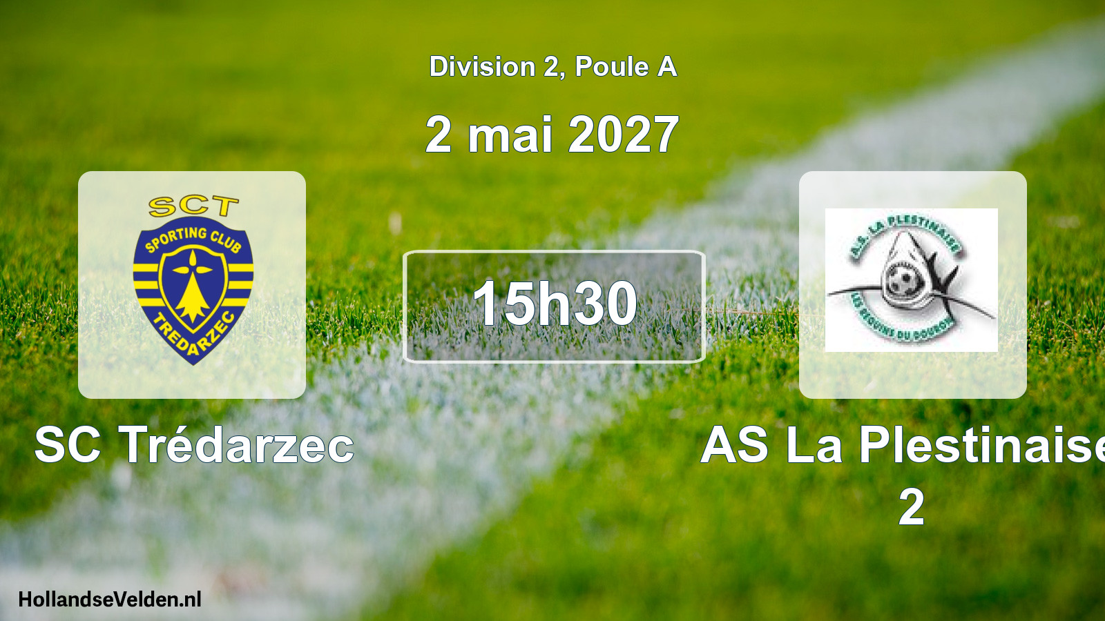 Match programmé: SC Trédarzec - AS La Plestinaise 2 (2 mai 2027)