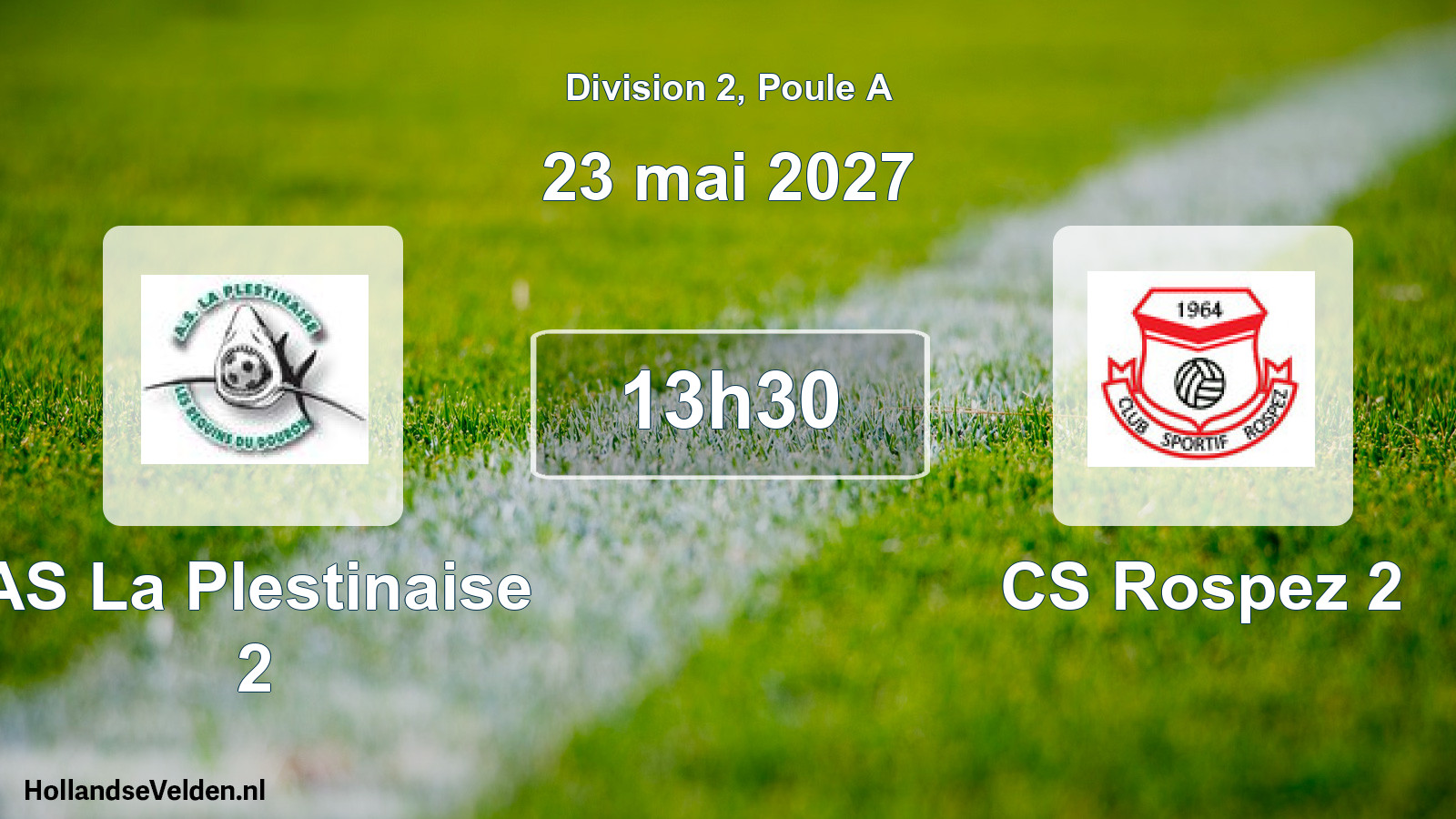 Match programmé: AS La Plestinaise 2 - CS Rospez 2 (23 mai 2027)