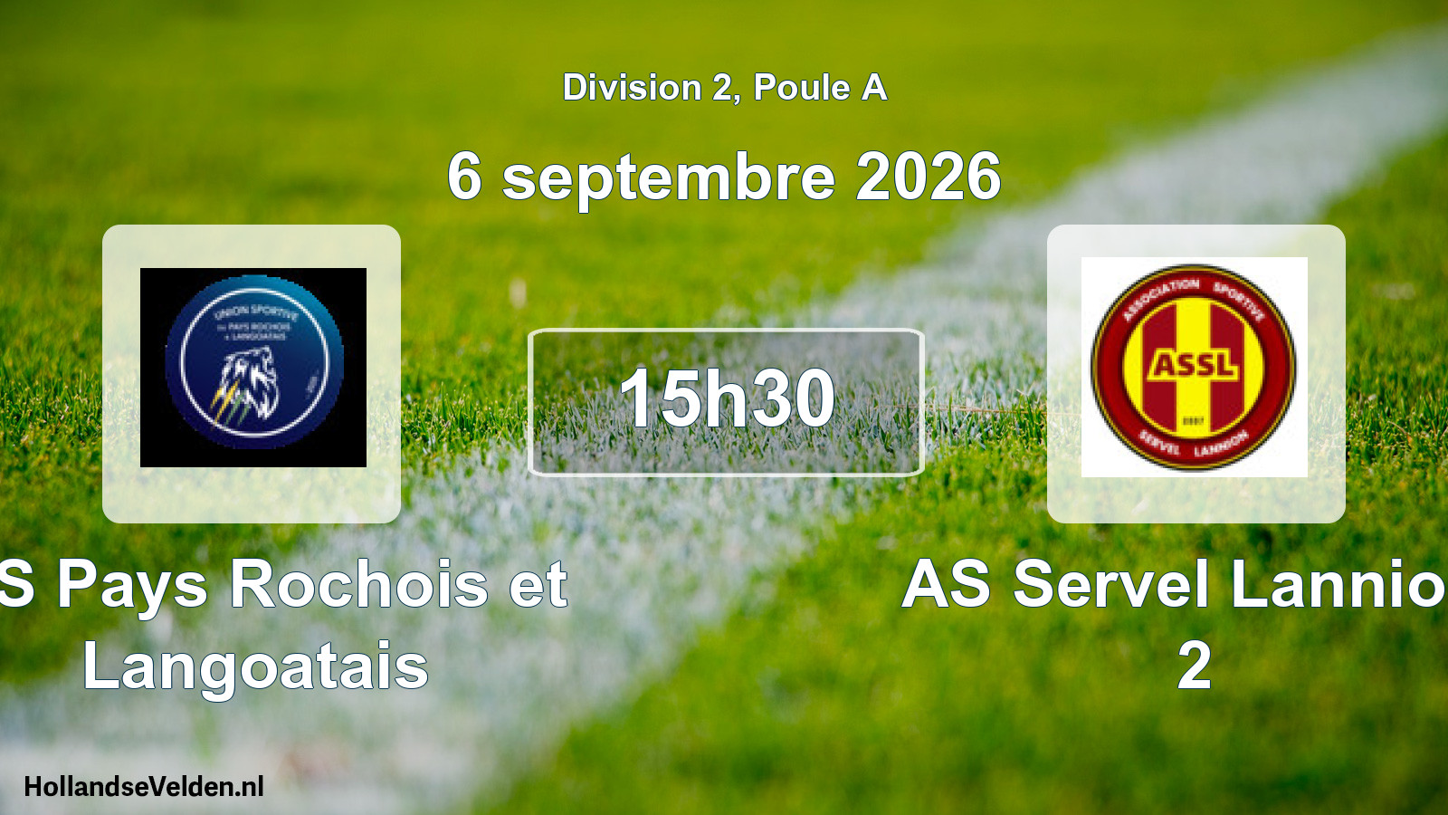 Match programmé: US Pays Rochois et Langoatais - AS Servel Lannion 2 (6 septembre 2026)