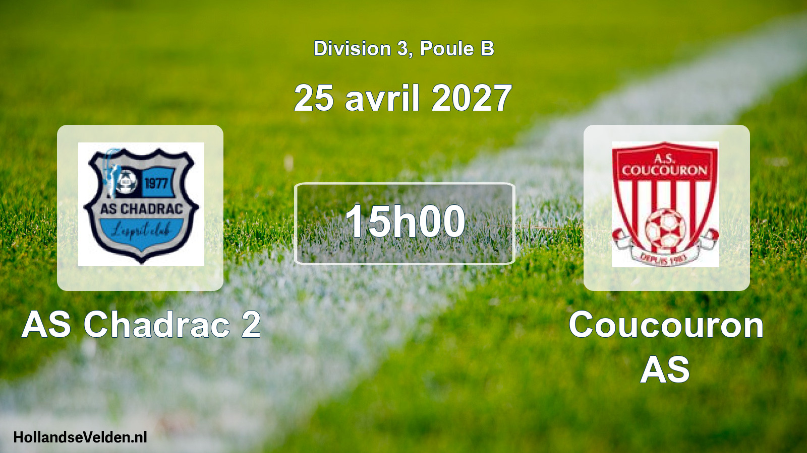 Scheduled Match: AS Chadrac 2 - Coucouron AS (25 April 2027)