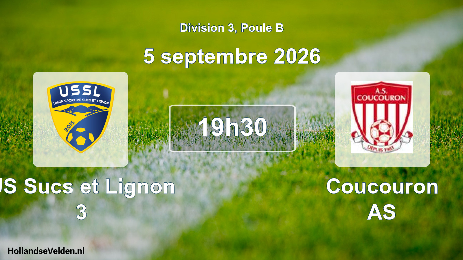 Scheduled Match: US Sucs et Lignon 3 - Coucouron AS (5 September 2026)