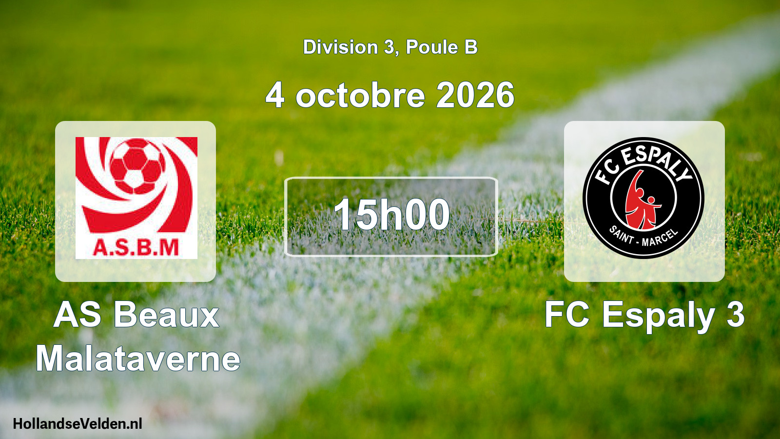 Scheduled Match: AS Beaux Malataverne - FC Espaly 3 (4 October 2026)