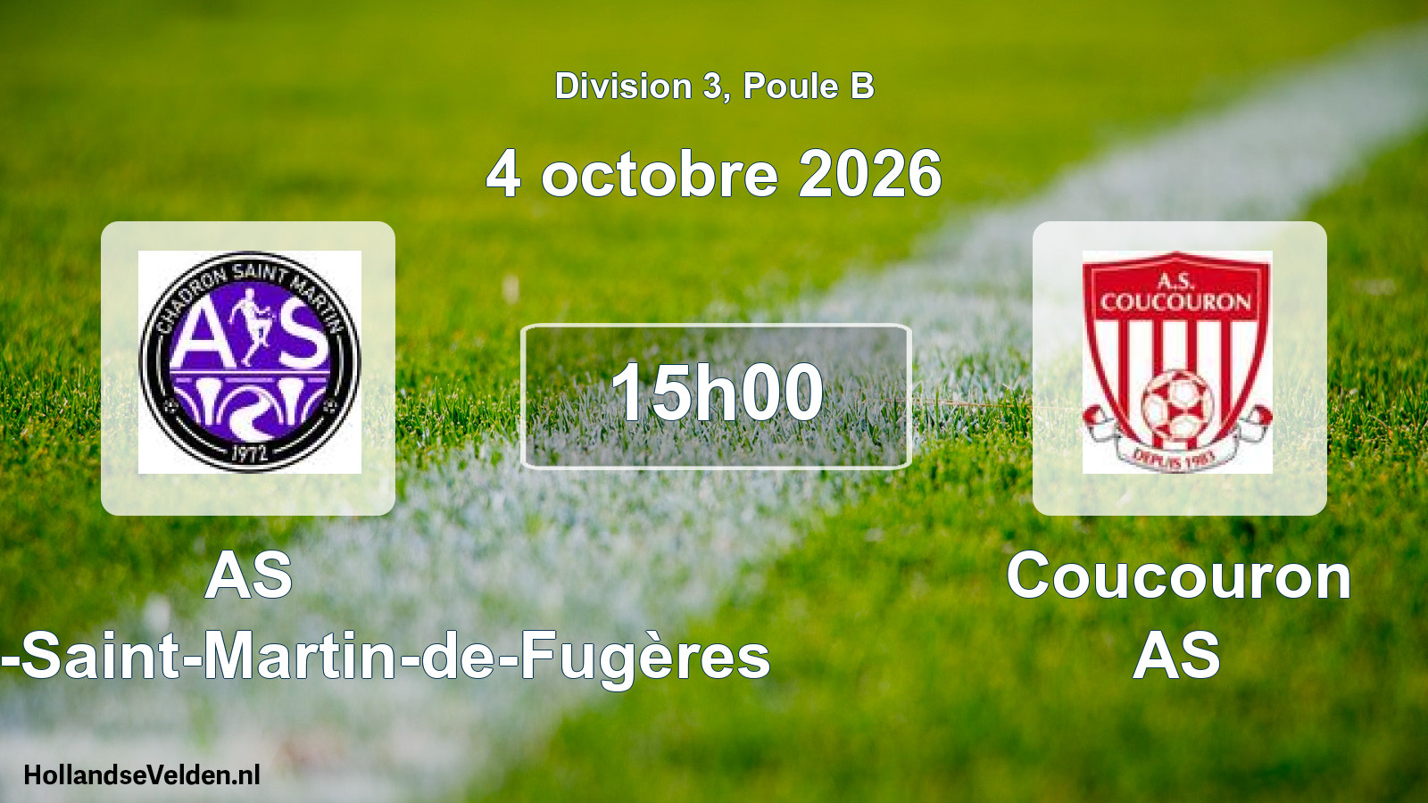 Scheduled Match: AS Chadron-Saint-Martin-de-Fugères - Coucouron AS (4 October 2026)