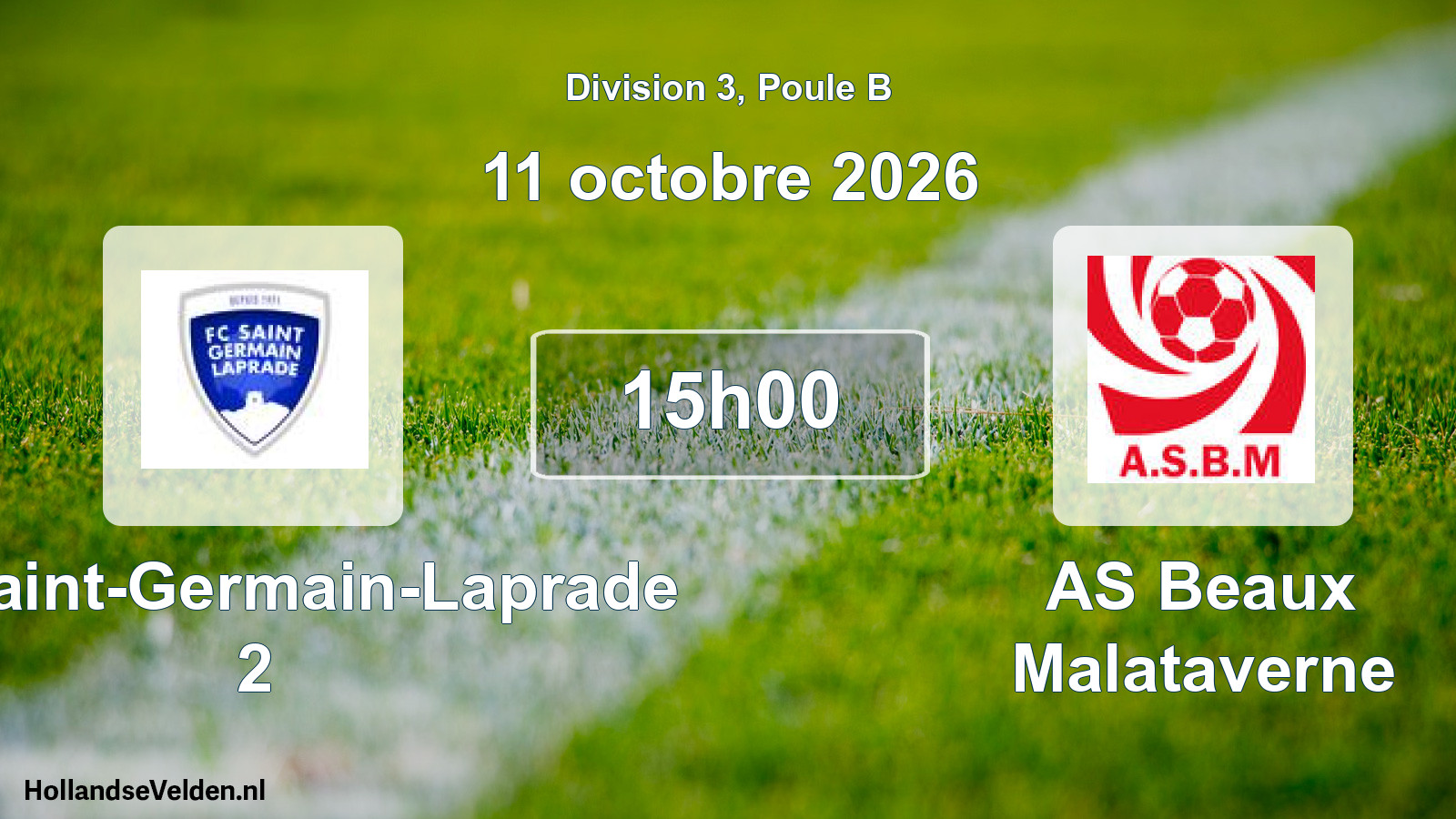 Scheduled Match: FC Saint-Germain-Laprade 2 - AS Beaux Malataverne (11 October 2026)