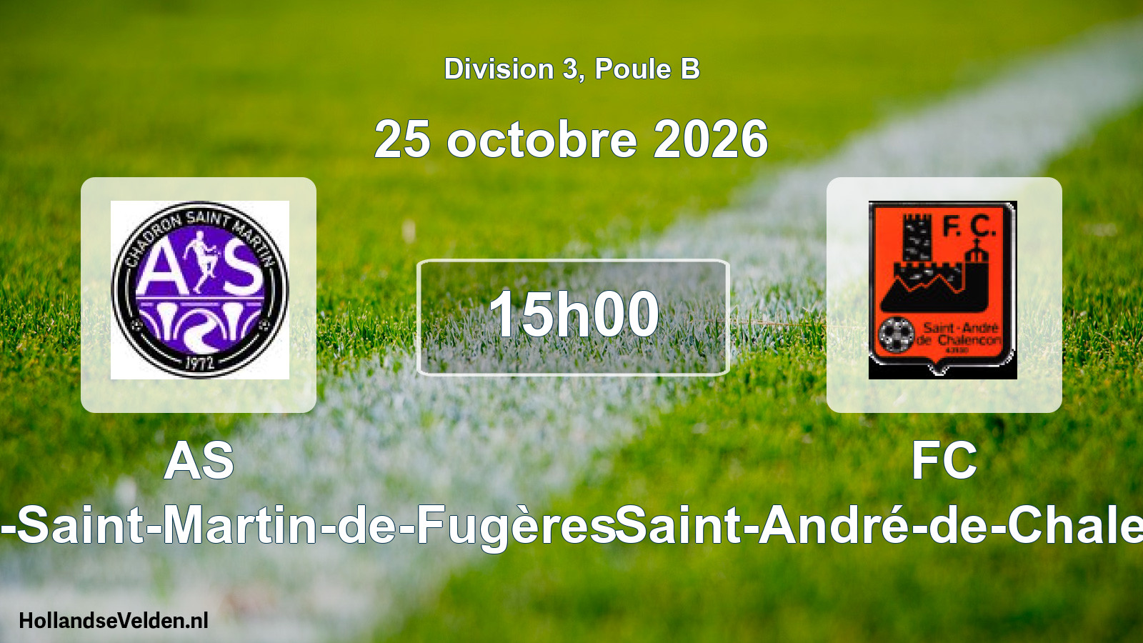Scheduled Match: AS Chadron-Saint-Martin-de-Fugères - FC Saint-André-de-Chalencon (25 October 2026)