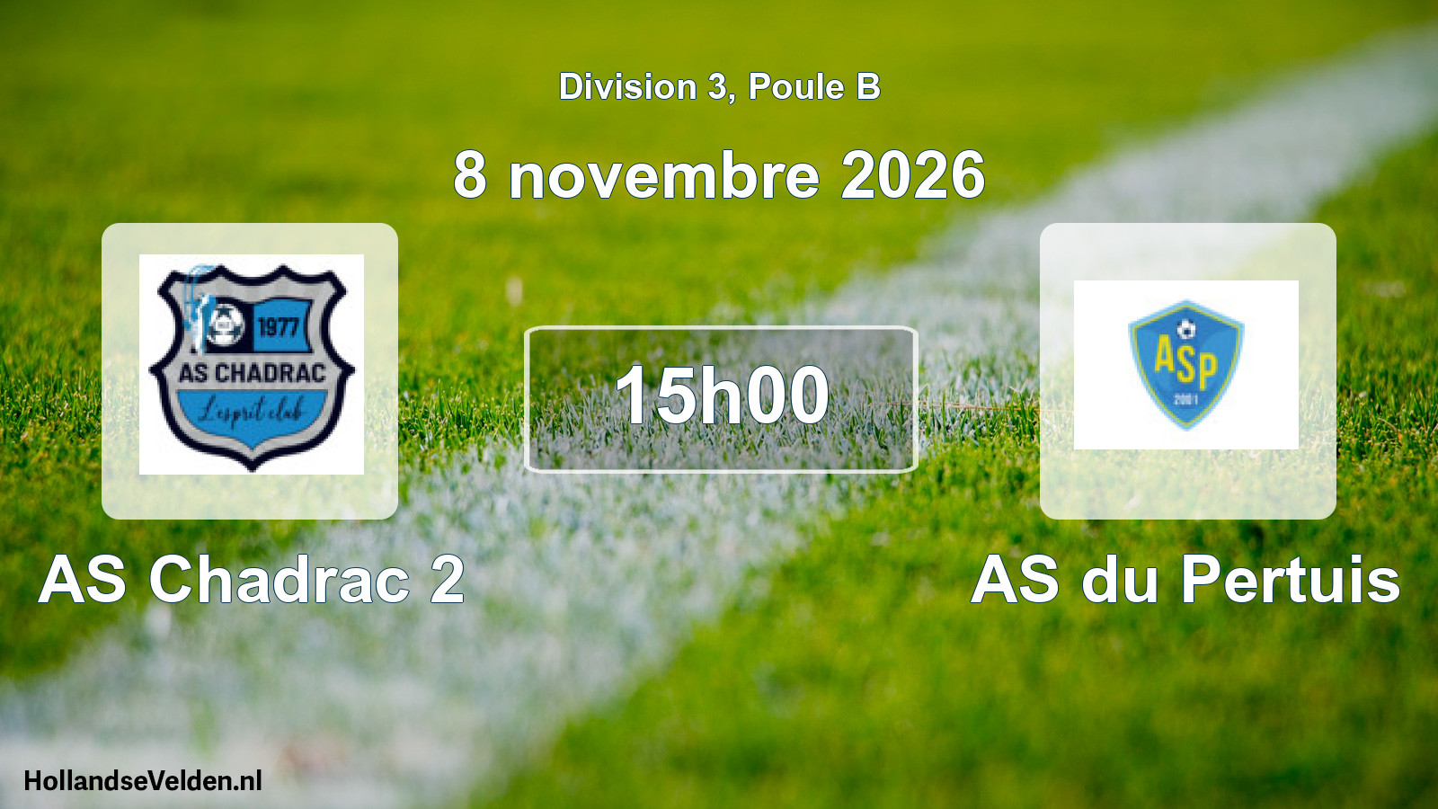 Scheduled Match: AS Chadrac 2 - AS du Pertuis (8 November 2026)