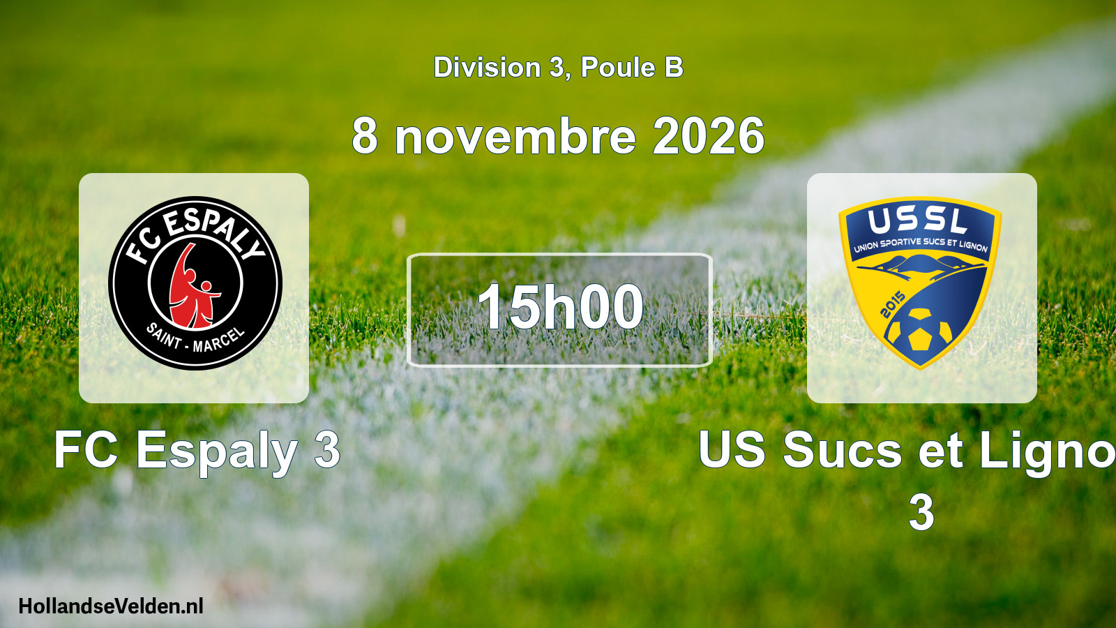 Match programmé: FC Espaly 3 - US Sucs et Lignon 3 (8 novembre 2026)