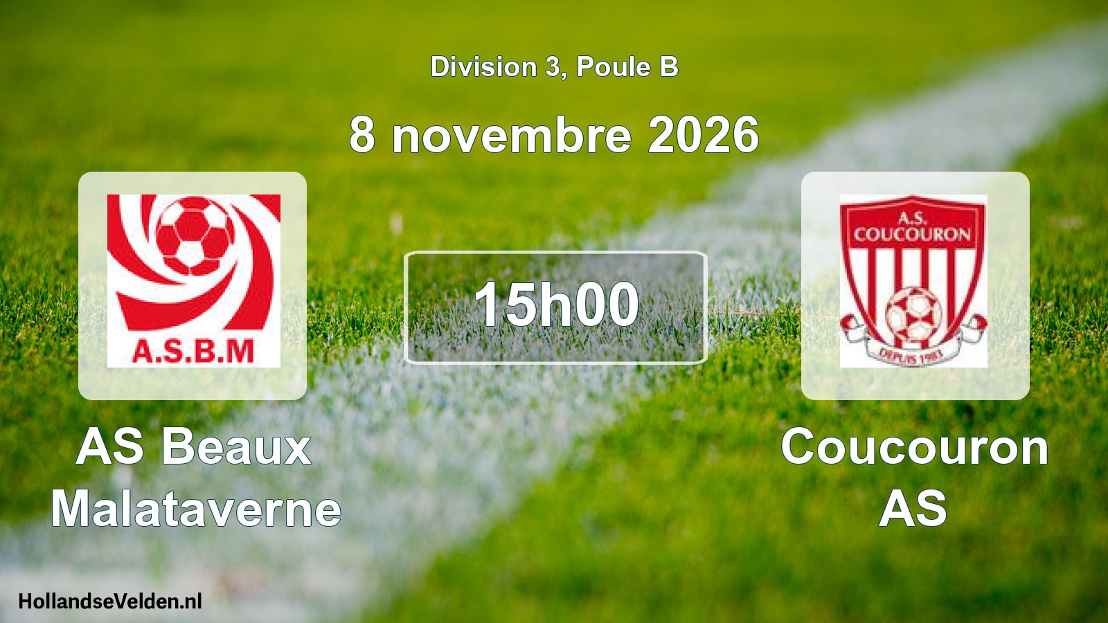 Scheduled Match: AS Beaux Malataverne - Coucouron AS (8 November 2026)