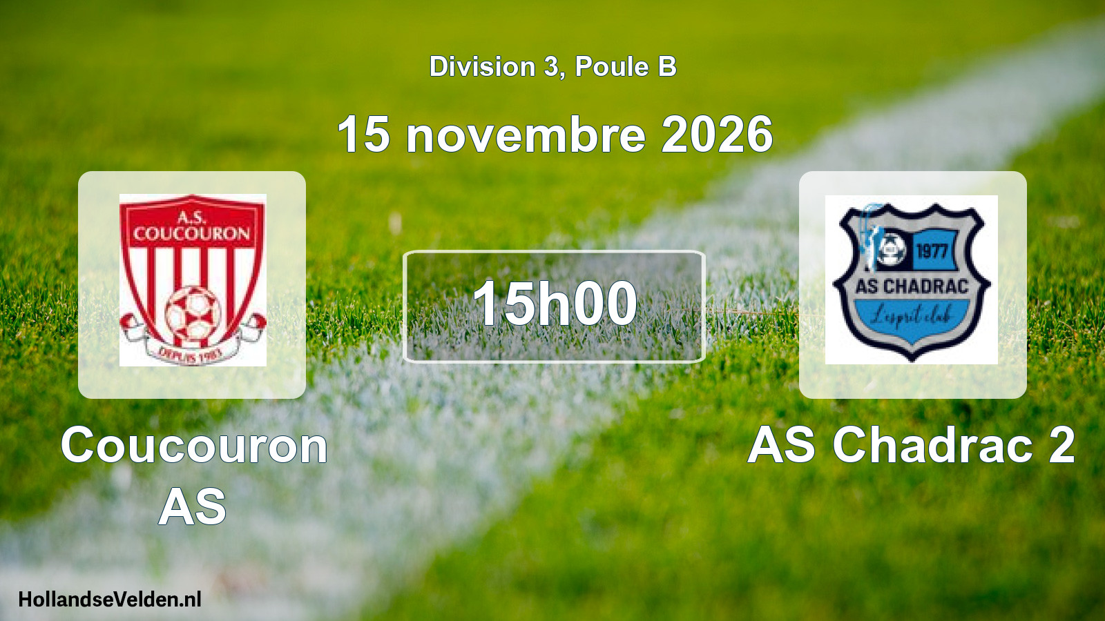 Scheduled Match: Coucouron AS - AS Chadrac 2 (15 November 2026)
