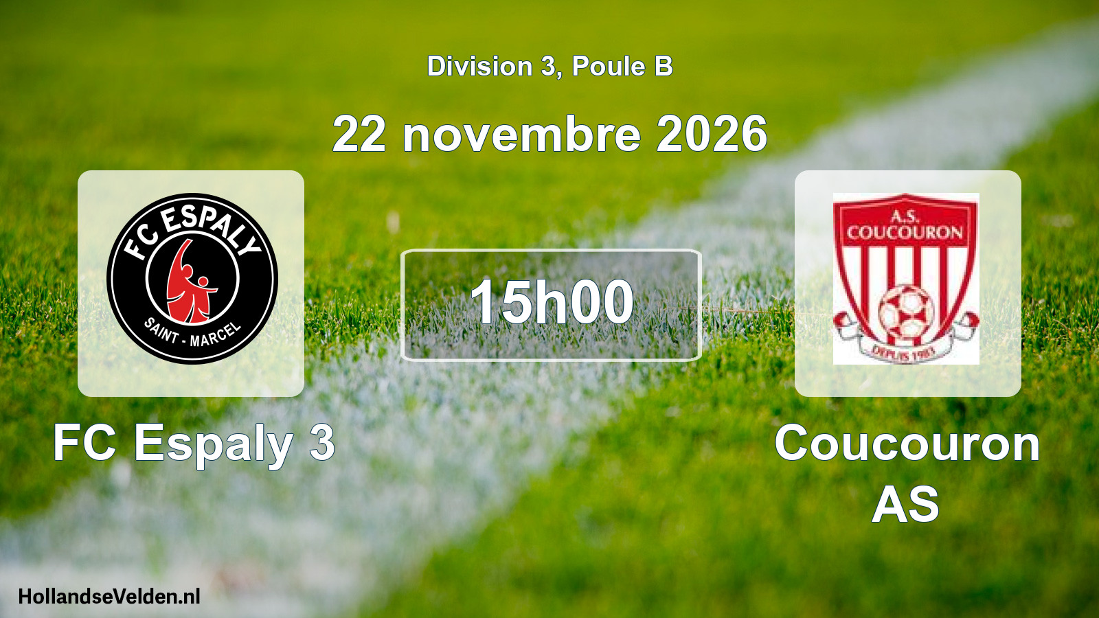 Scheduled Match: FC Espaly 3 - Coucouron AS (22 November 2026)