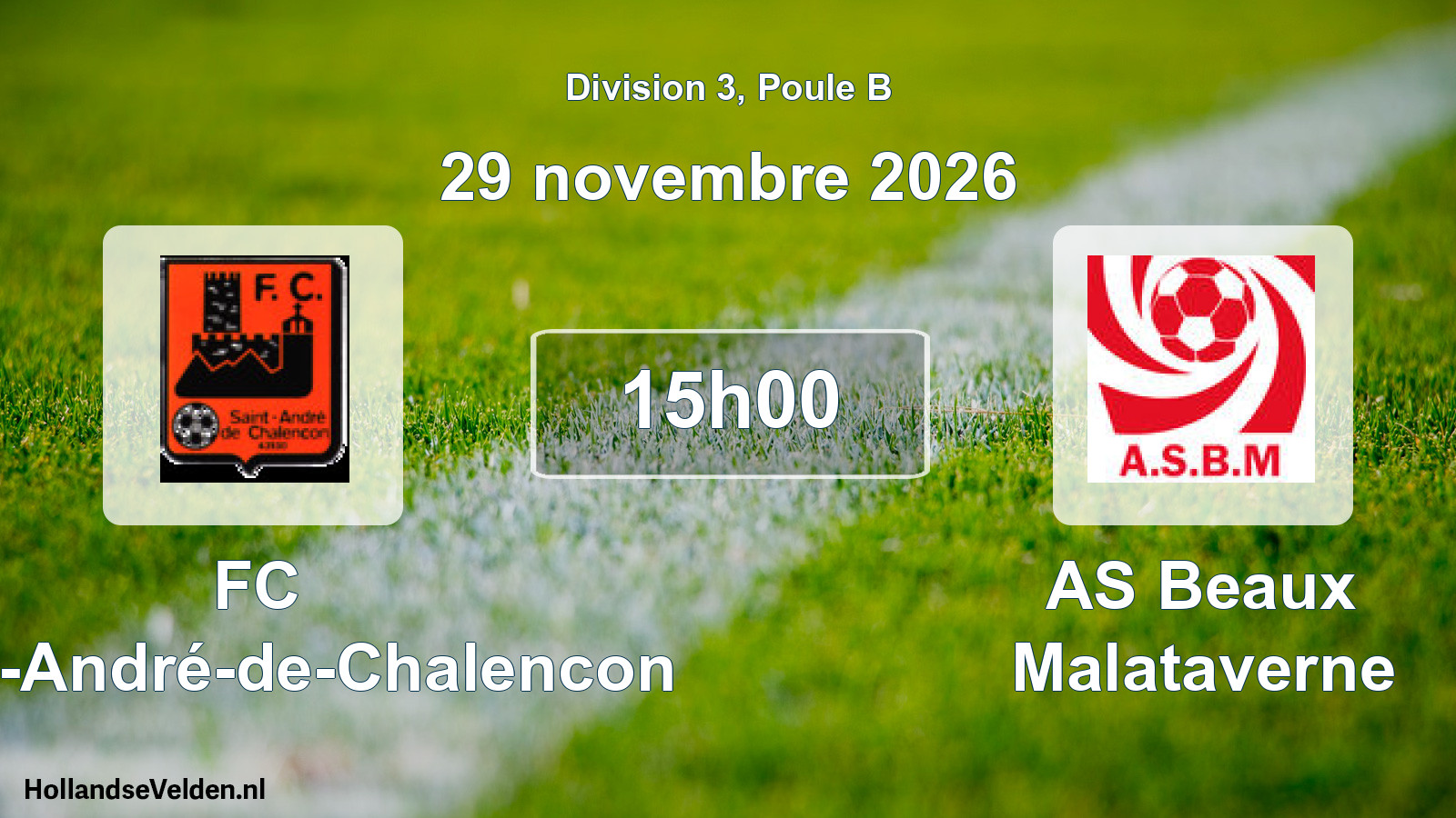 Scheduled Match: FC Saint-André-de-Chalencon - AS Beaux Malataverne (29 November 2026)