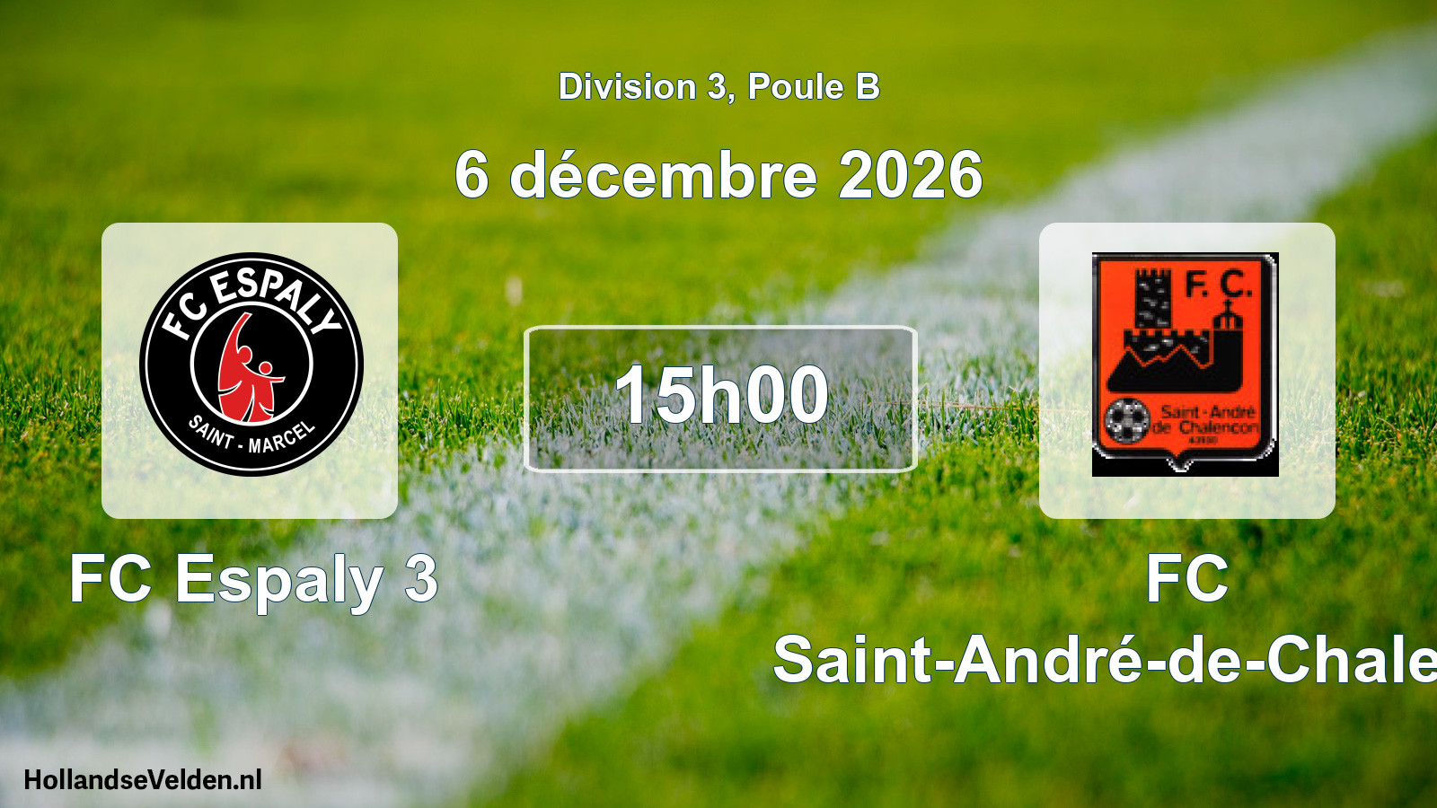 Scheduled Match: FC Espaly 3 - FC Saint-André-de-Chalencon (6 December 2026)