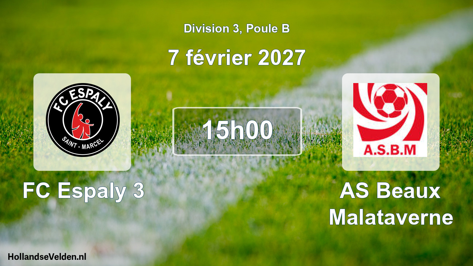 Scheduled Match: FC Espaly 3 - AS Beaux Malataverne (7 February 2027)