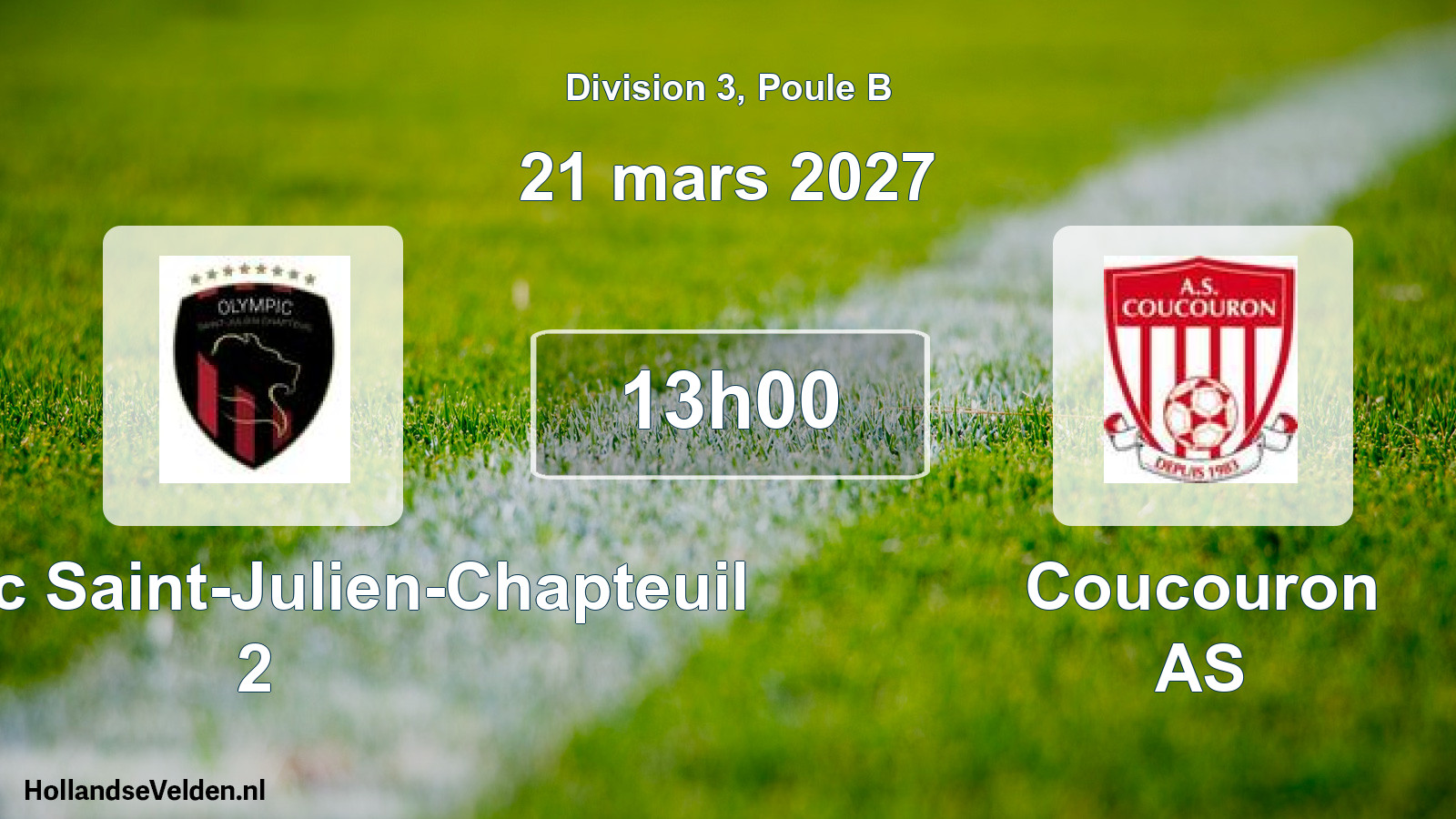 Scheduled Match: Olympic Saint-Julien-Chapteuil 2 - Coucouron AS (21 March 2027)