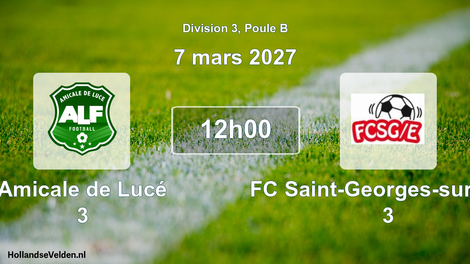 Match programmé: Amicale de Lucé 3 - FC Saint-Georges-sur-Eure 3 (7 mars 2027)