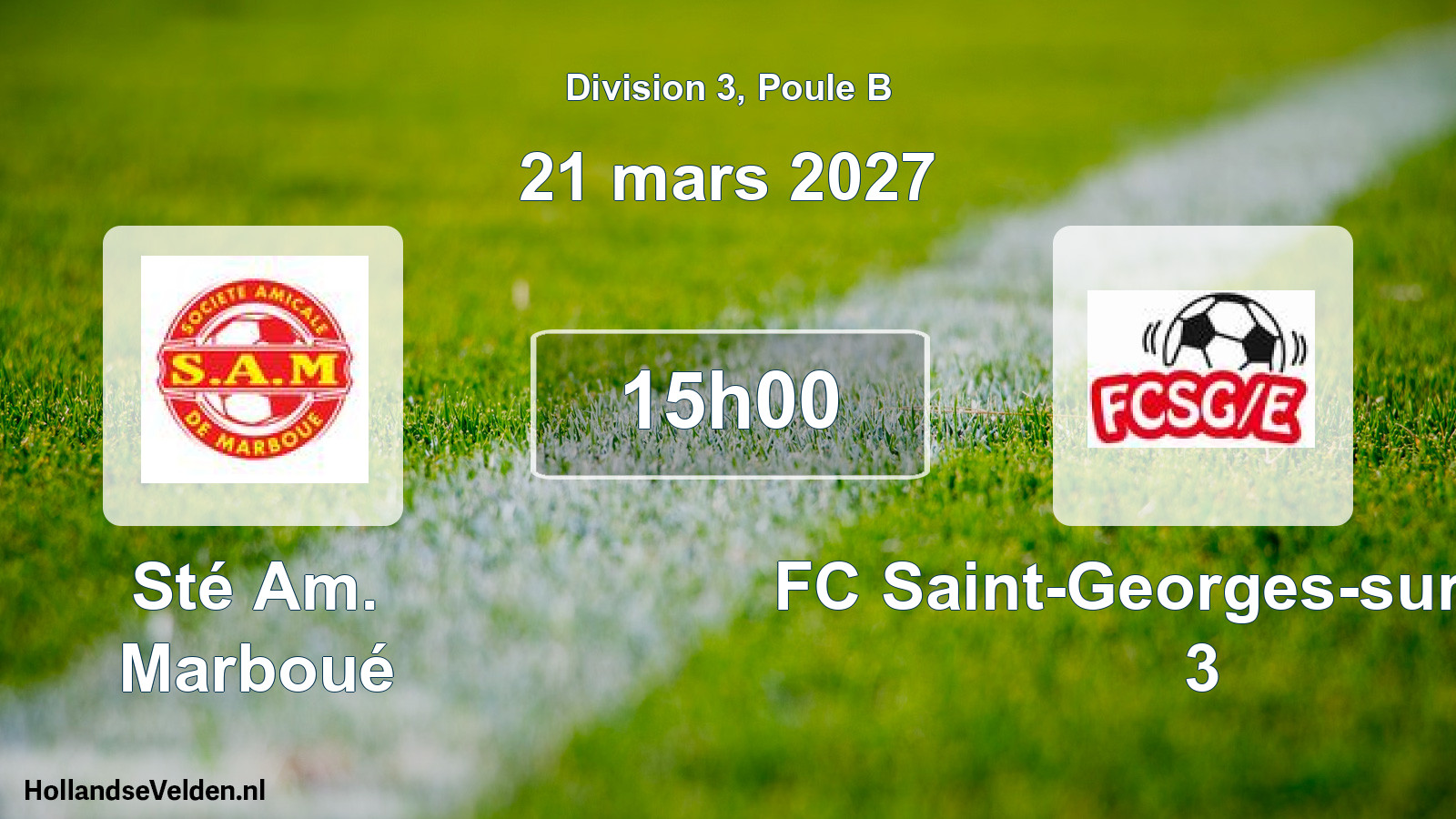 Match programmé: Sté Am. Marboué - FC Saint-Georges-sur-Eure 3 (21 mars 2027)