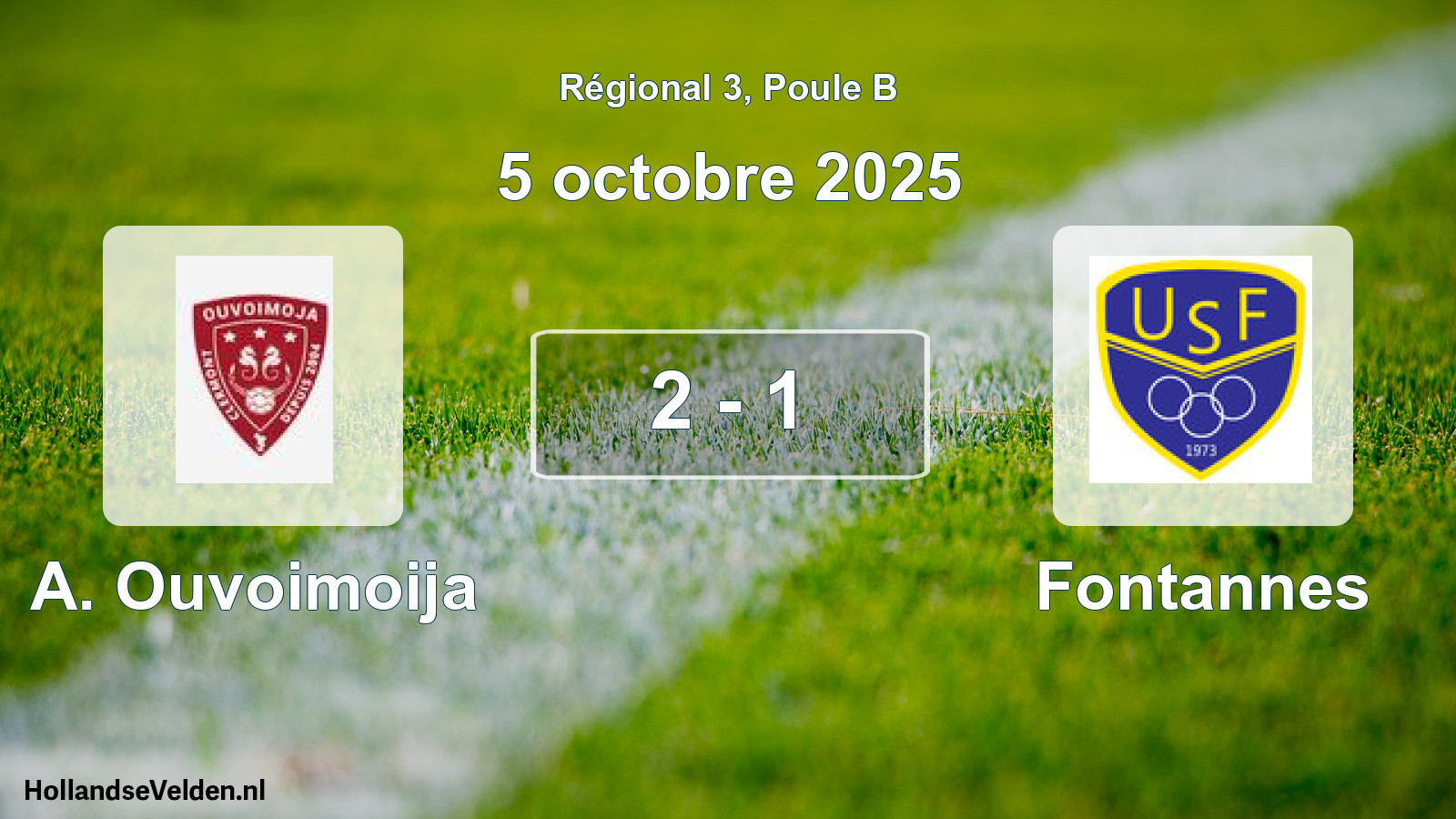 Total number of matches played: A. Ouvoimoija - Fontannes 2 - 1 (5 October 2025)