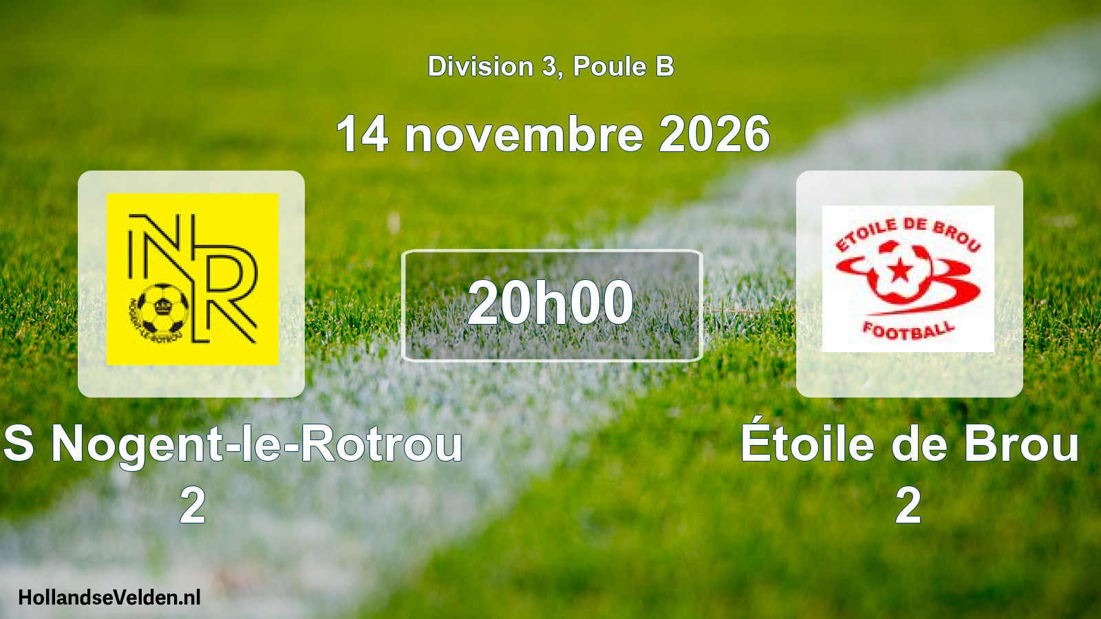Match programmé: AmS Nogent-le-Rotrou 2 - Étoile de Brou 2 (14 novembre 2026)