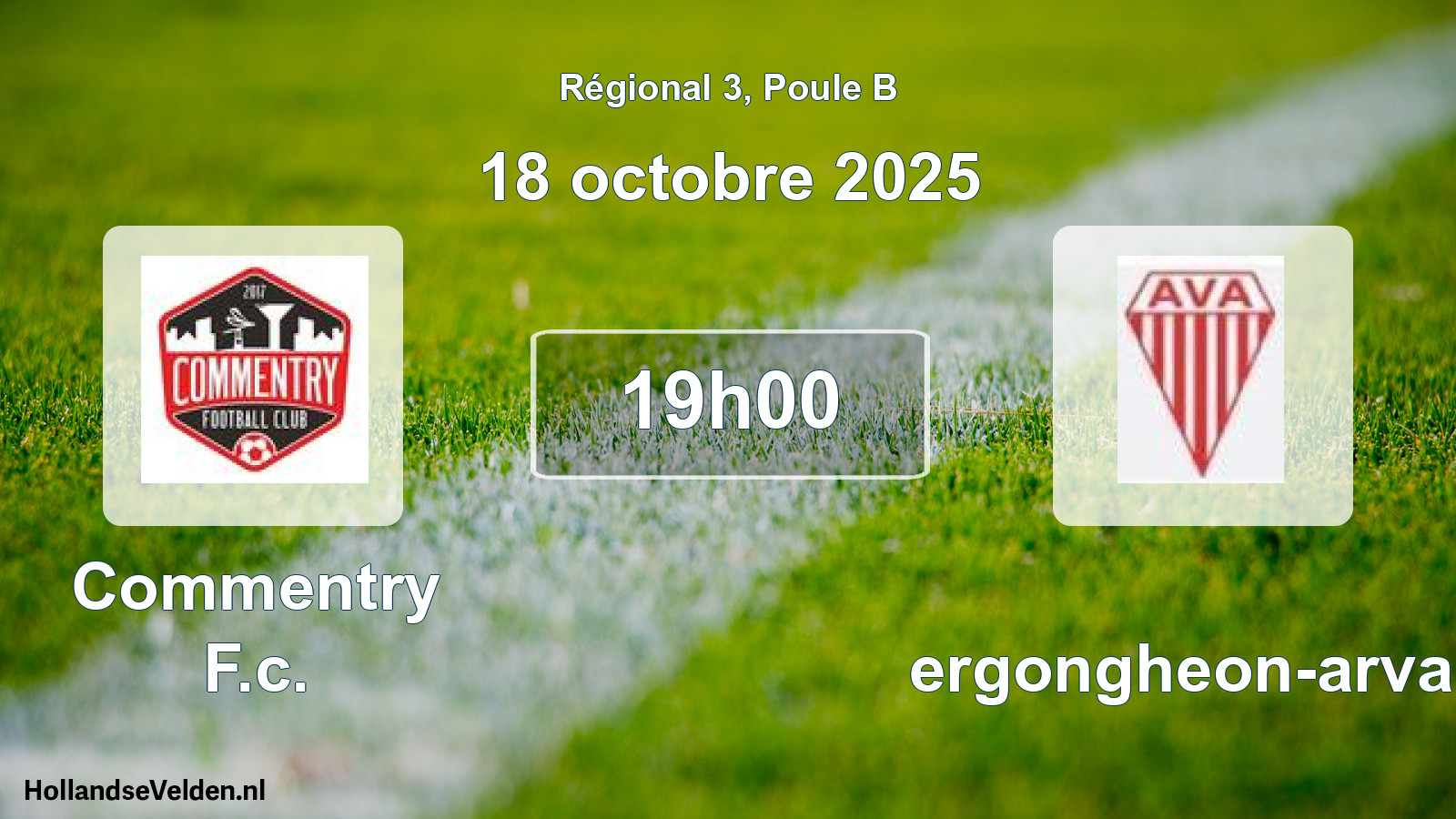 Geplande wedstrijd: Commentry F.c. - Vergongheon-arvan (18 octobre 2025)