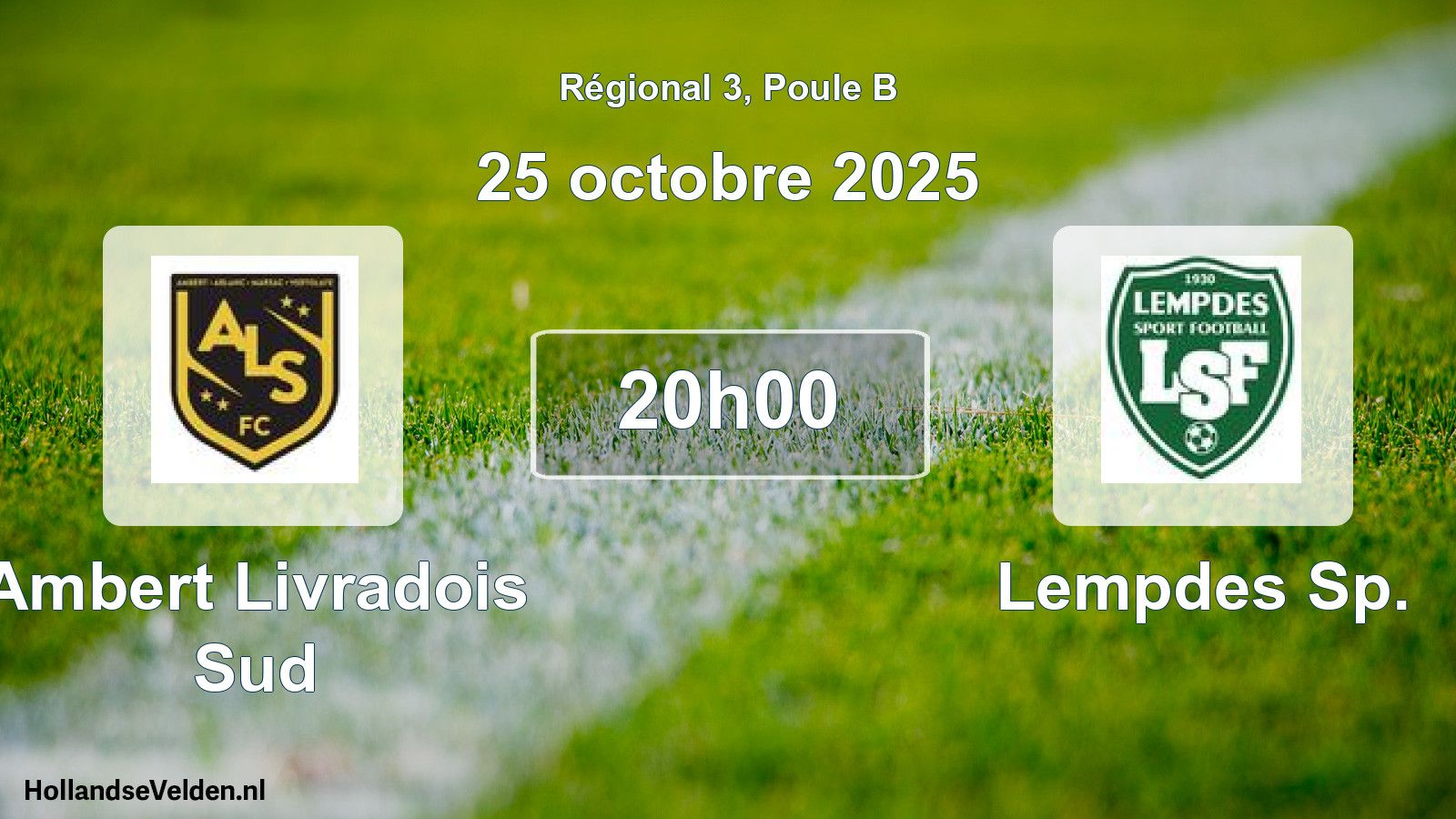 Scheduled Match: Ambert Livradois Sud - Lempdes Sp. (25 October 2025)