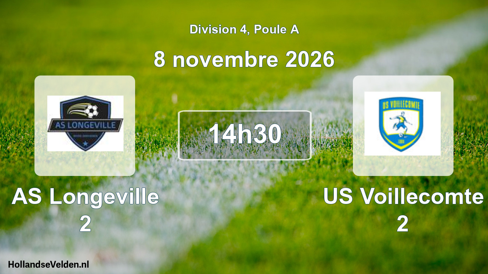 Scheduled Match: AS Longeville 2 - US Voillecomte 2 (8 November 2026)