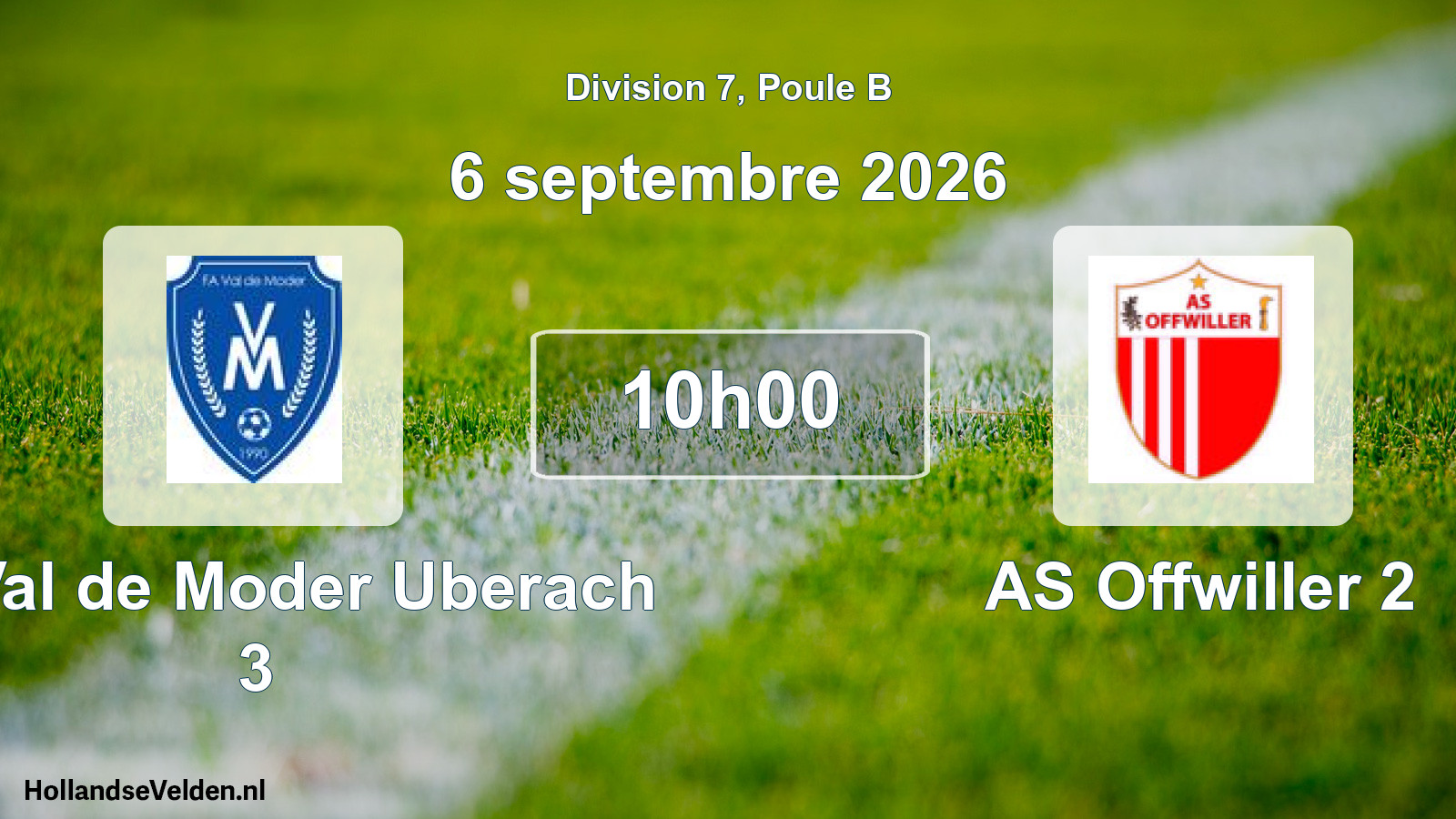 Scheduled Match: FA Val de Moder Uberach 3 - AS Offwiller 2 (6 September 2026)