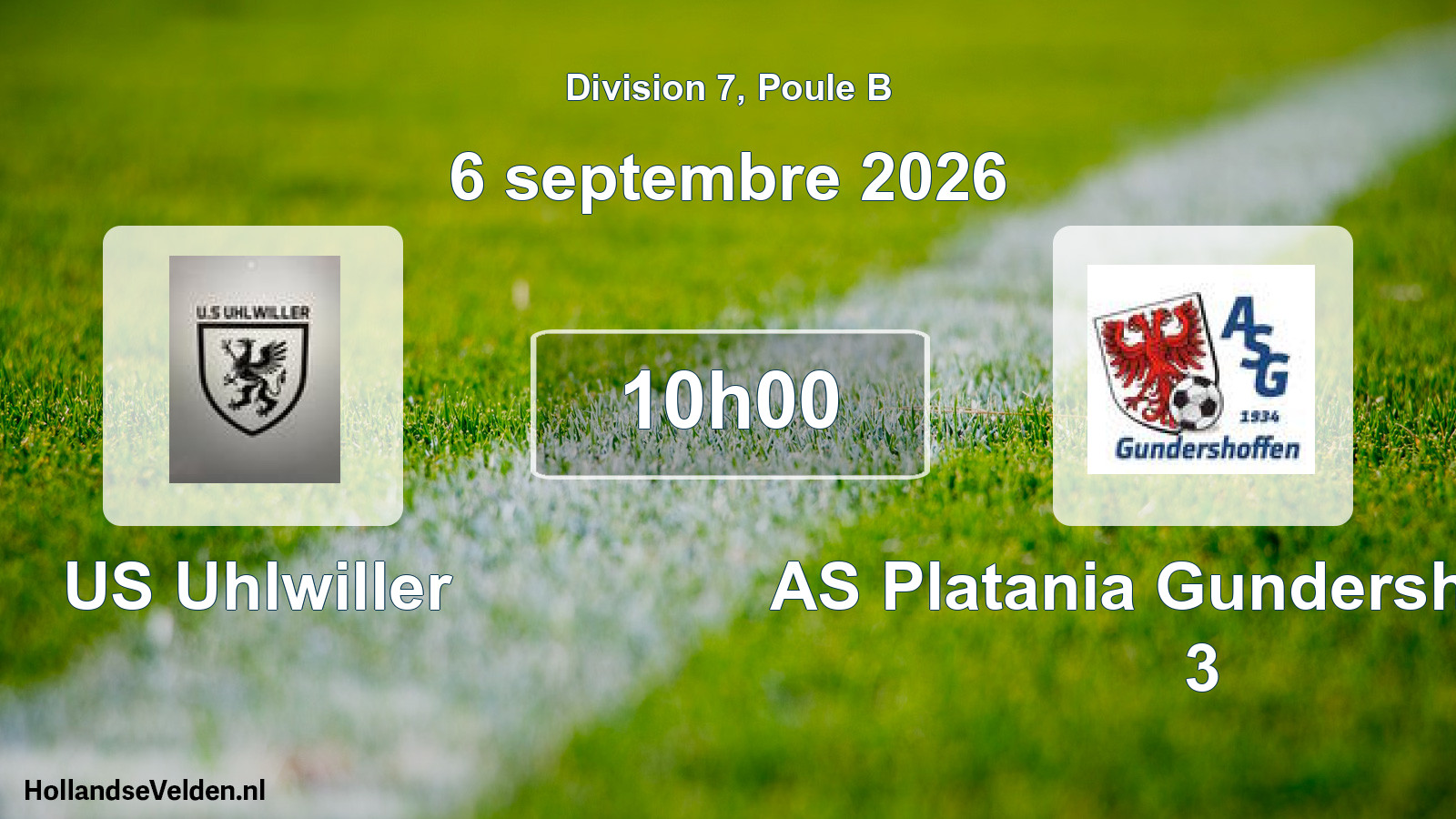 Scheduled Match: US Uhlwiller - AS Platania Gundershoffen 3 (6 September 2026)