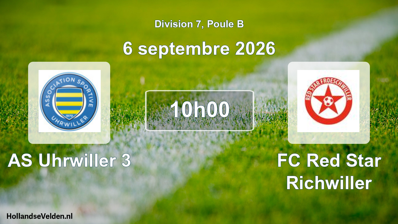 Scheduled Match: AS Uhrwiller 3 - FC Red Star Richwiller (6 September 2026)