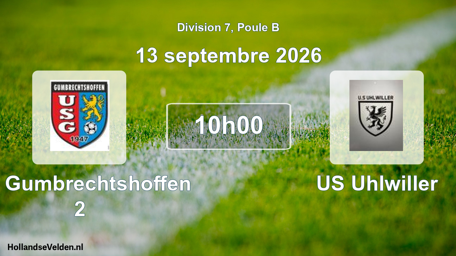 Geplande wedstrijd: US Gumbrechtshoffen 2 - US Uhlwiller (13 september 2026)