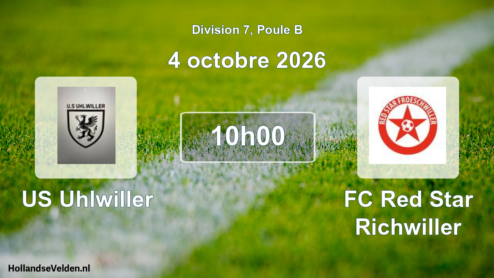 Match programmé: US Uhlwiller - FC Red Star Richwiller (4 octobre 2026)