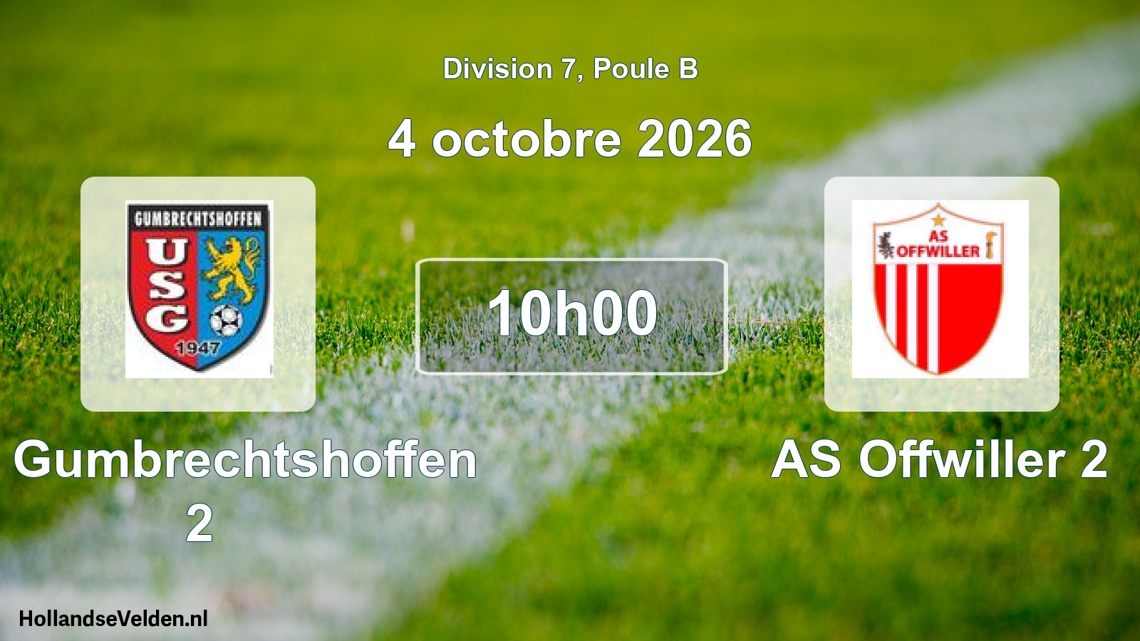 Geplande wedstrijd: US Gumbrechtshoffen 2 - AS Offwiller 2 (4 oktober 2026)