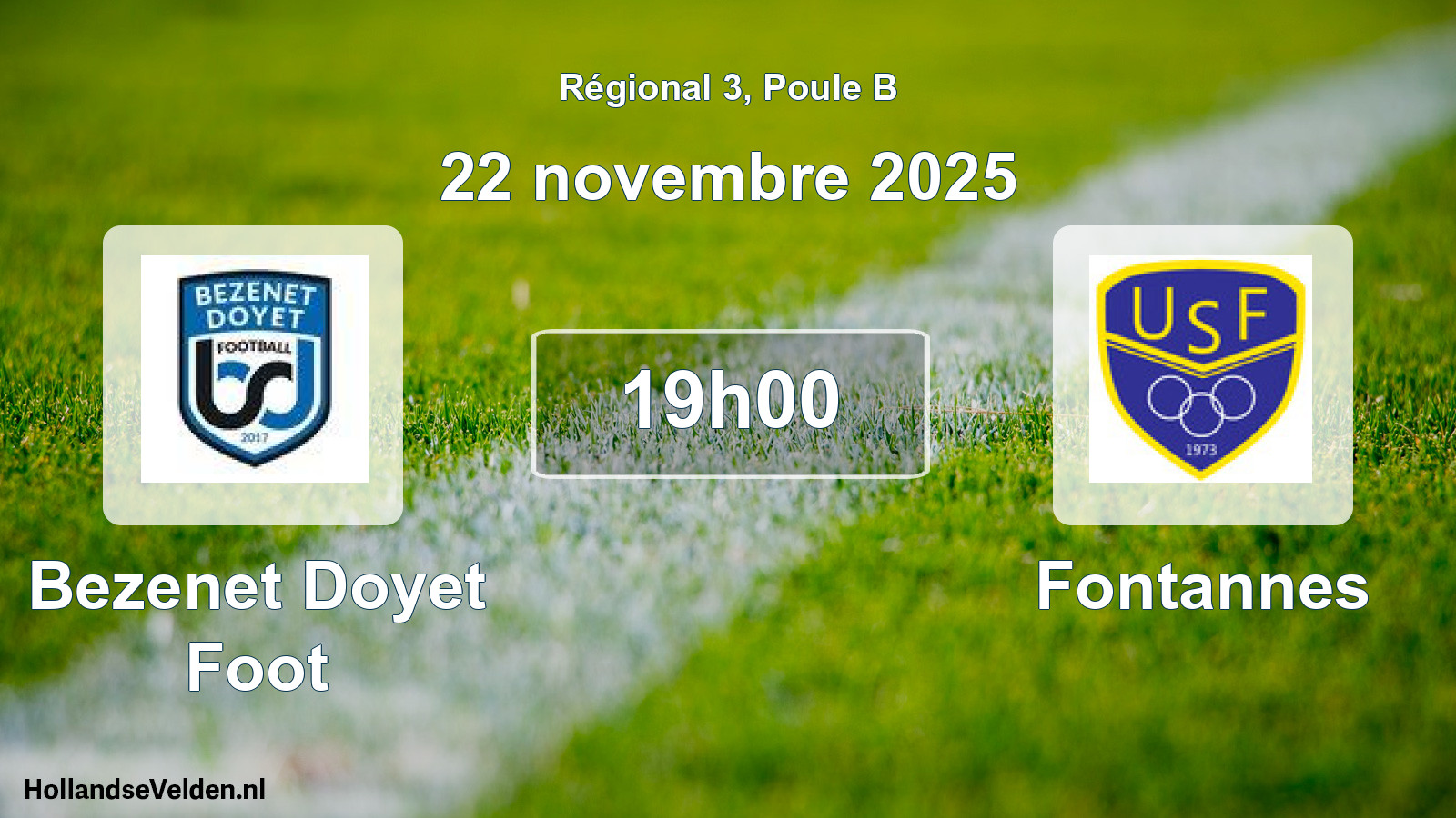 Scheduled Match: Bezenet Doyet Foot - Fontannes (22 November 2025)