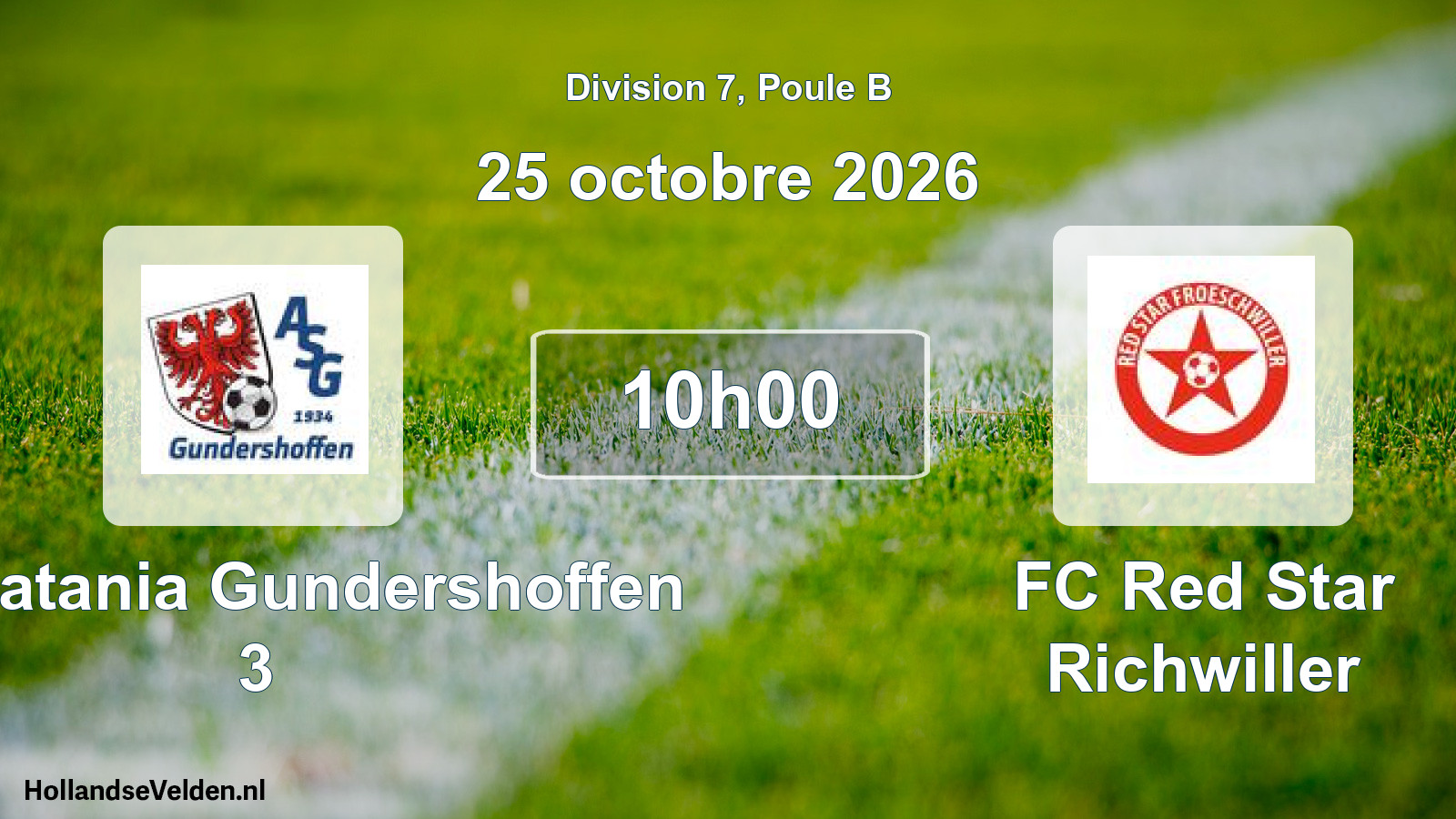 Scheduled Match: AS Platania Gundershoffen 3 - FC Red Star Richwiller (25 October 2026)
