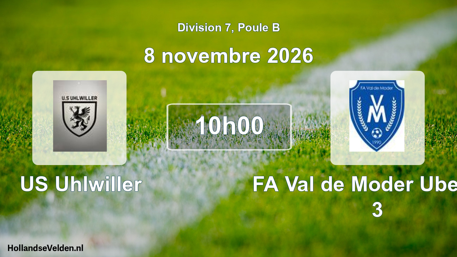 Match programmé: US Uhlwiller - FA Val de Moder Uberach 3 (8 novembre 2026)