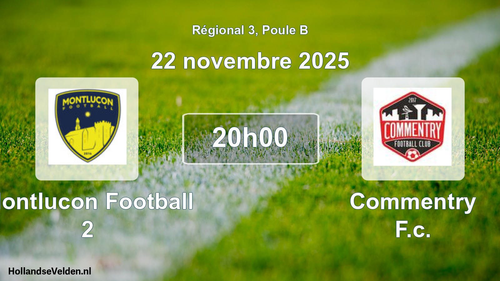 Geplande wedstrijd: Montlucon Football 2 - Commentry F.c. (22 novembre 2025)