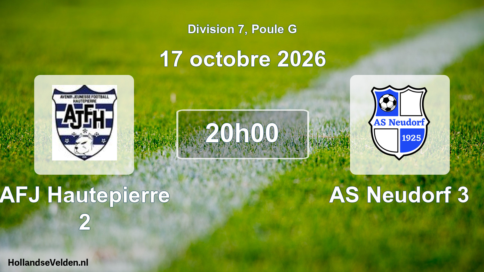 Geplande wedstrijd: AFJ Hautepierre 2 - AS Neudorf 3 (17 oktober 2026)
