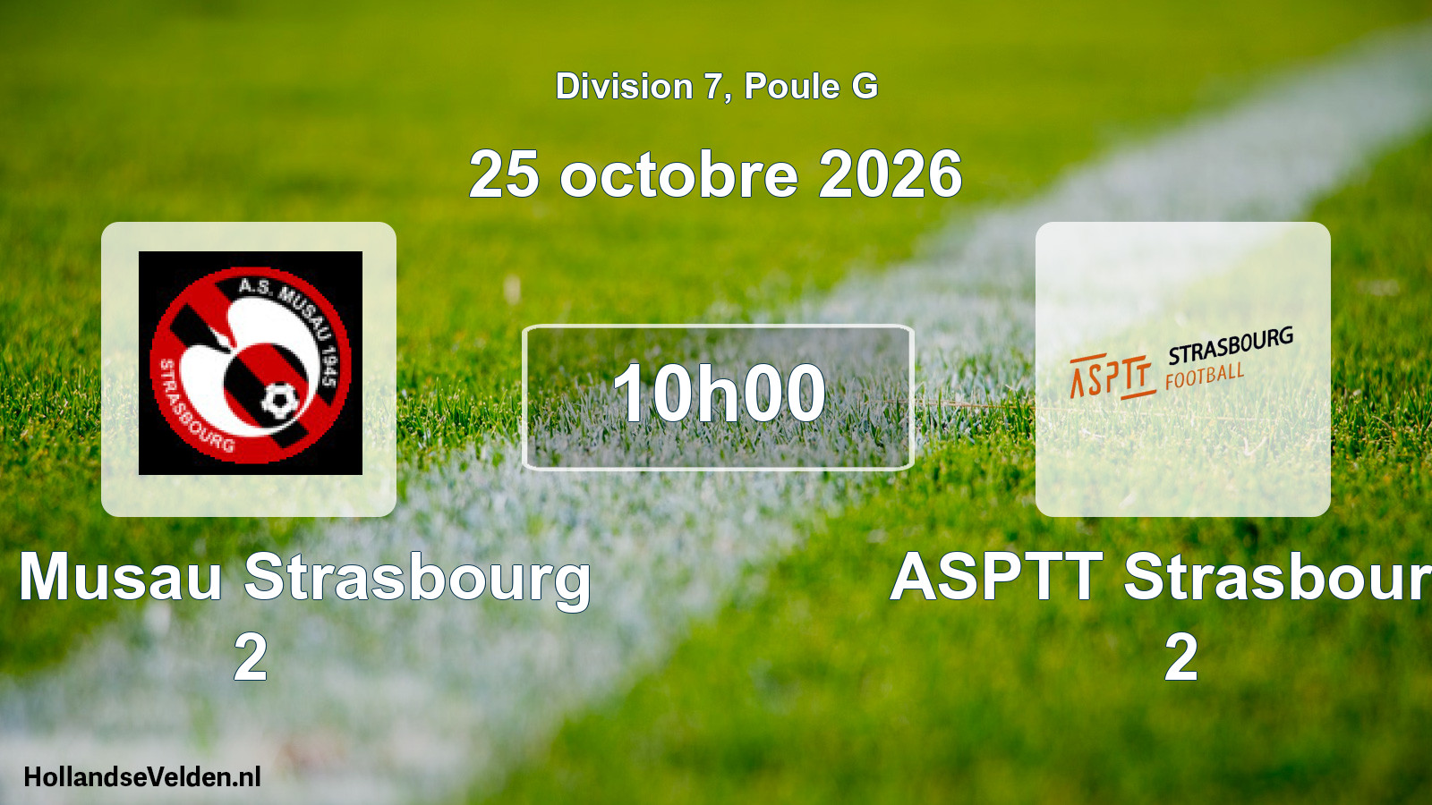 Scheduled Match: AS Musau Strasbourg 2 - ASPTT Strasbourg 2 (25 October 2026)