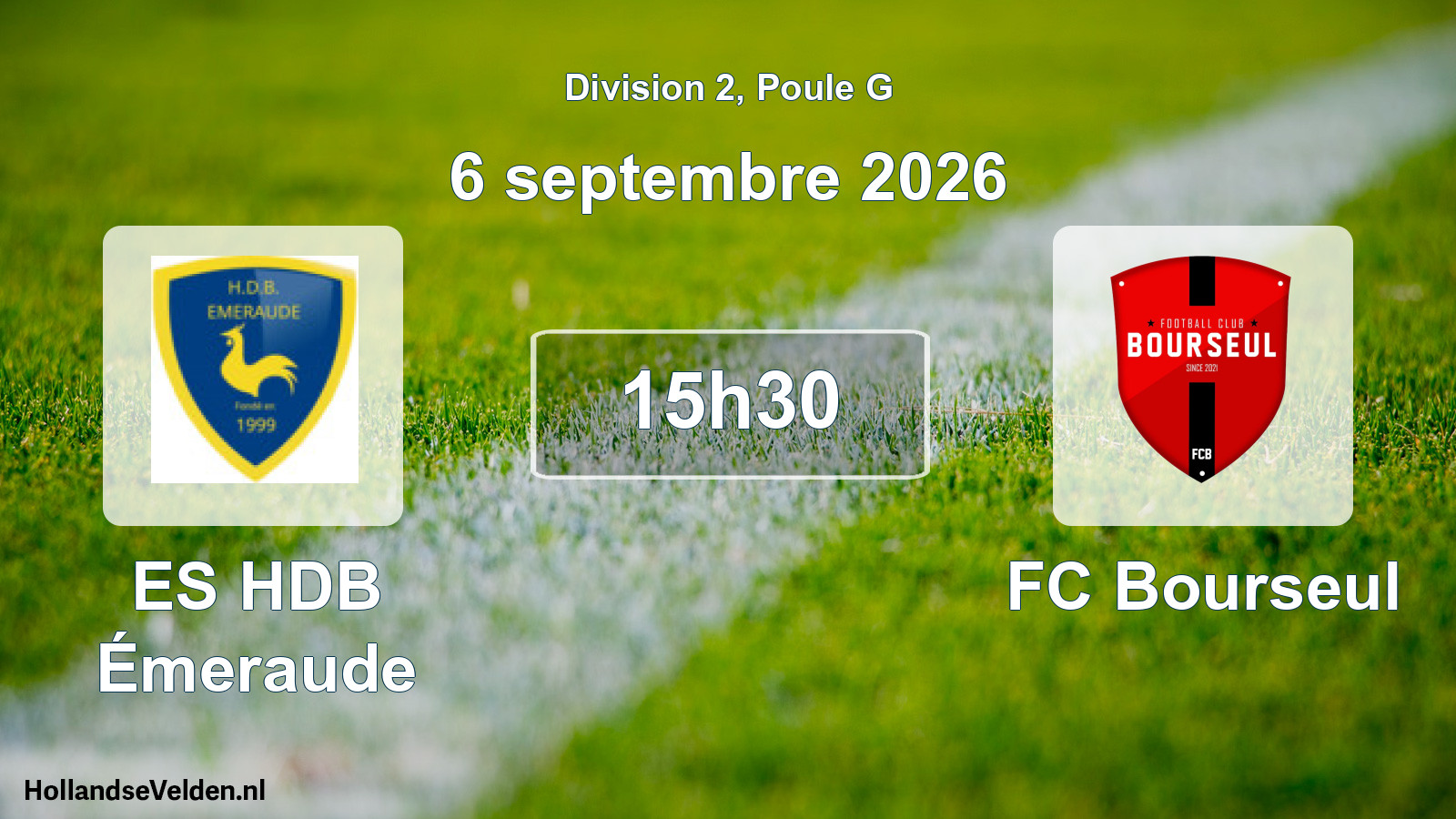 Match programmé: ES HDB Émeraude - FC Bourseul (6 septembre 2026)