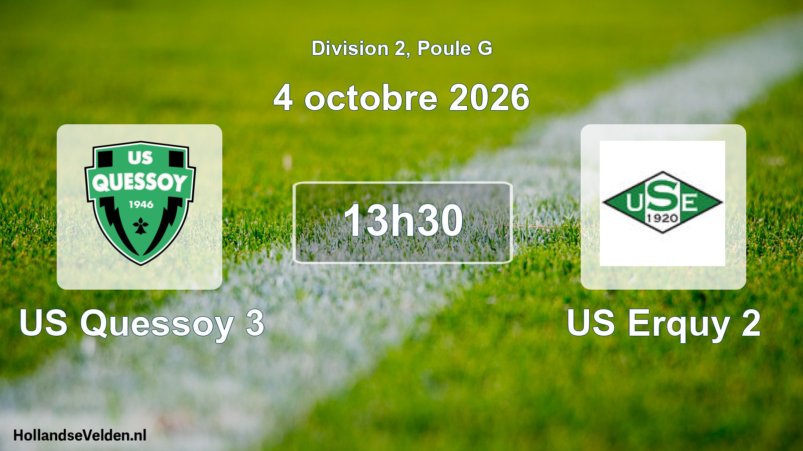 Match programmé: US Quessoy 3 - US Erquy 2 (4 octobre 2026)