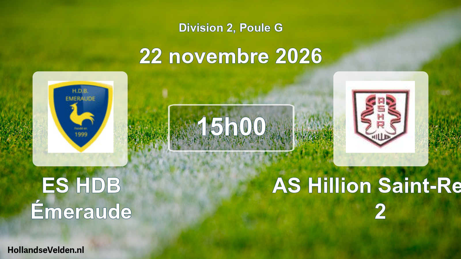 Scheduled Match: ES HDB Émeraude - AS Hillion Saint-René 2 (22 November 2026)