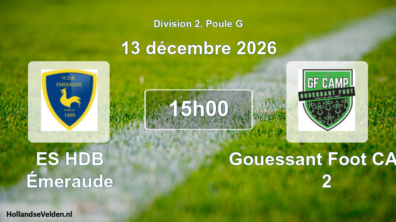 Match programmé: ES HDB Émeraude - Gouessant Foot CAMP 2 (13 décembre 2026)