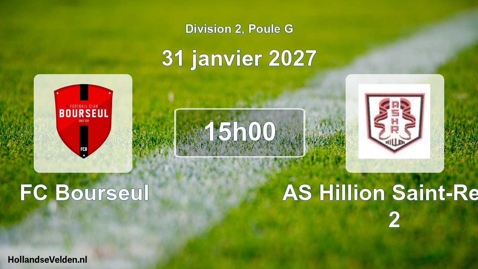 Scheduled Match: FC Bourseul - AS Hillion Saint-René 2 (31 January 2027)